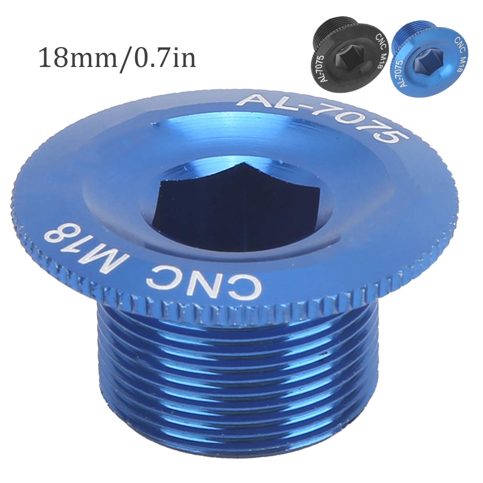 Kuuleyn Tappo vite pedivella bici alluminio nero blu 2 pz