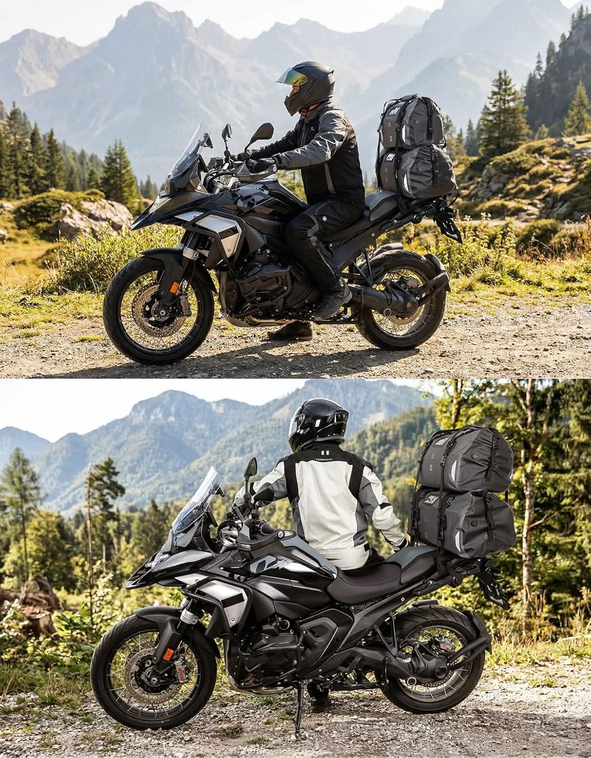 KEMIMOTO borsa moto impermeabile 40L grigia IPX6