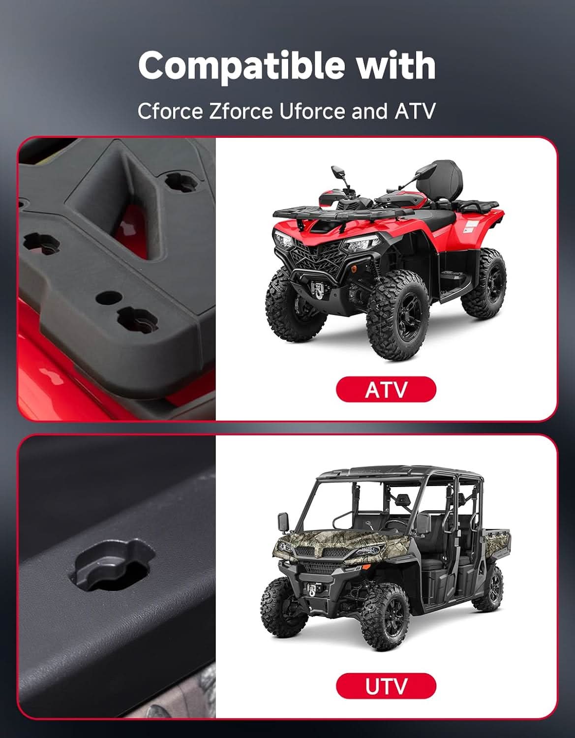 Kemimoto ancoraggi carico CFMOTO CForce UForce ZForce 2 pezzi