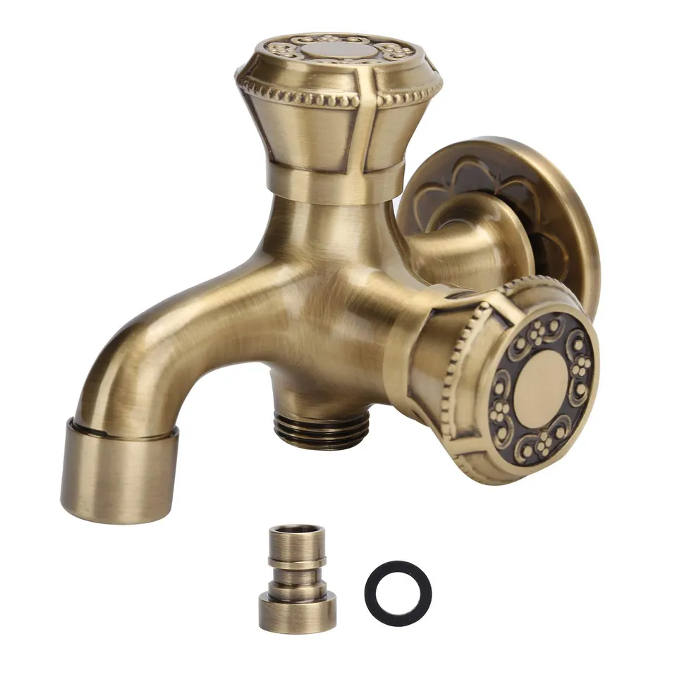 Kuuleyn Rubinetto Doppio Parete Ottone Antico G1/2