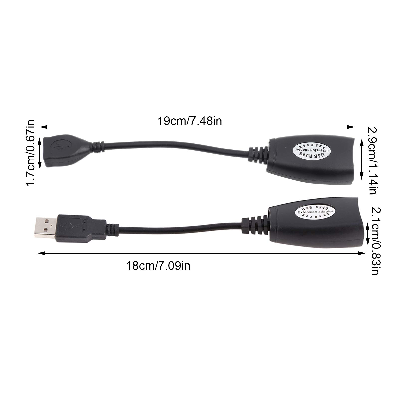 Kuuleyn Adattatore USB-RJ45 estensore rete Cat5 nero