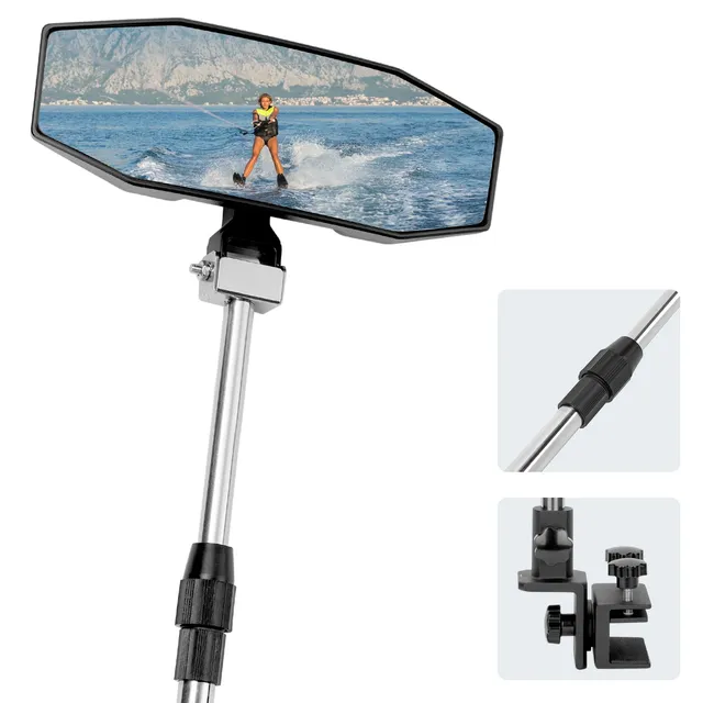 KEMIMOTO Specchio Retrovisore Barca 360° Palo 650 mm