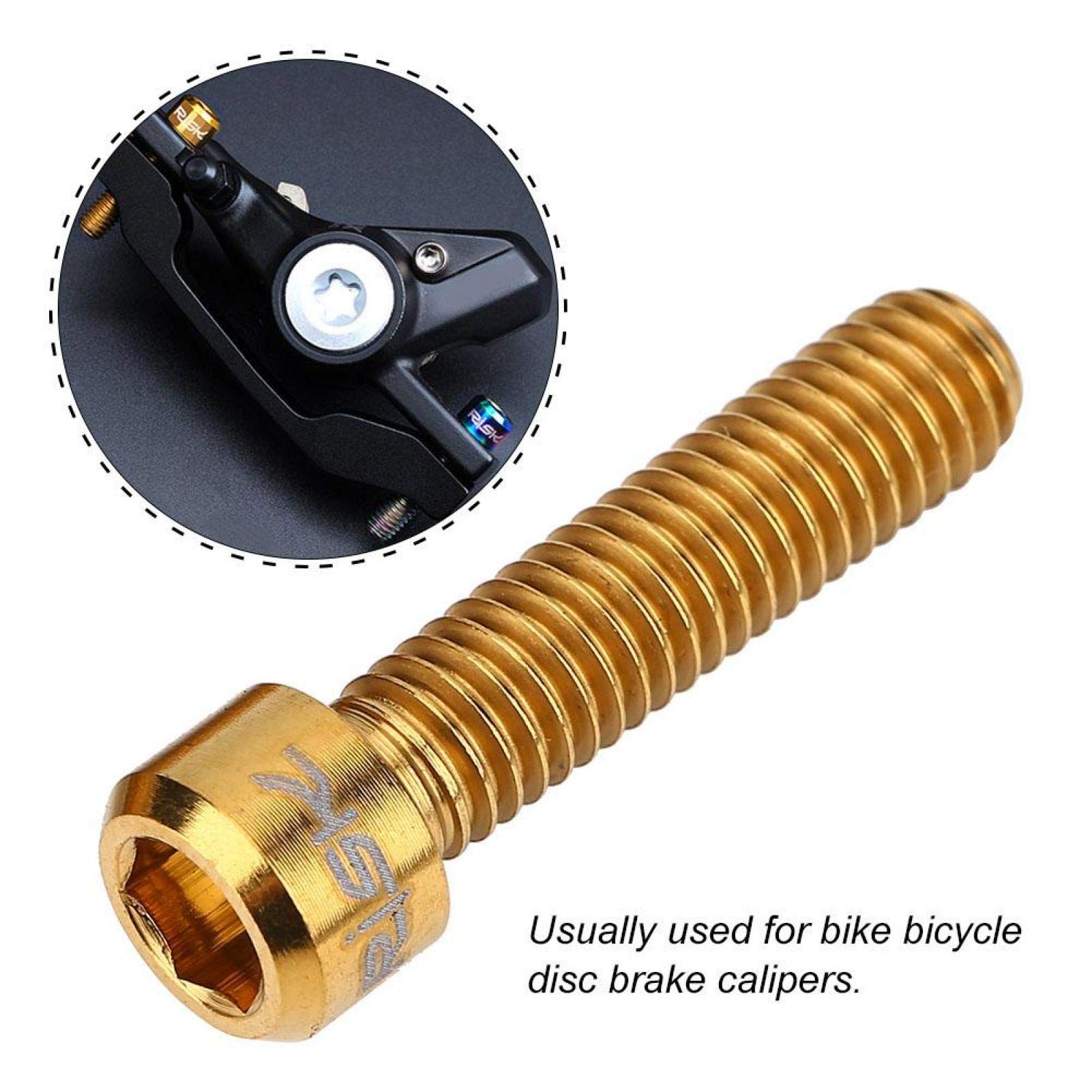 Kuuleyn Bulloni M6x25 freno a disco bici 2 pezzi oro