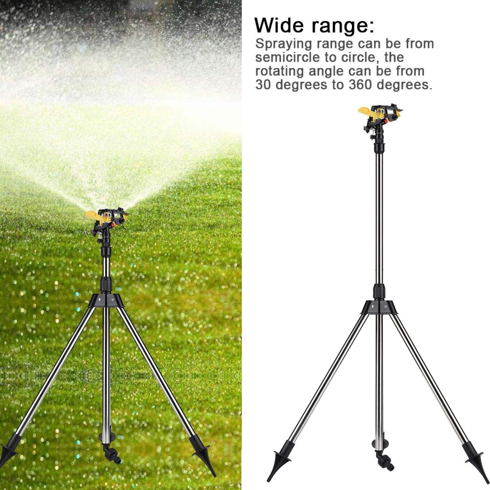 Kuuleyn Irrigatore giardino con treppiede acciaio 360°