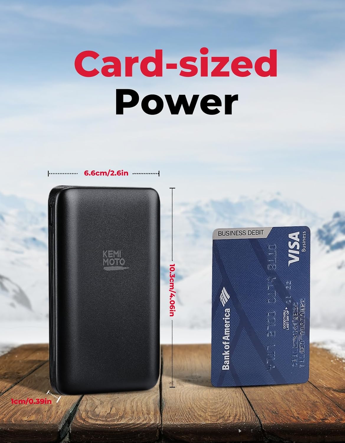 KEMIMOTO Batteria 5V 10000mAh Gilet Riscaldato USB
