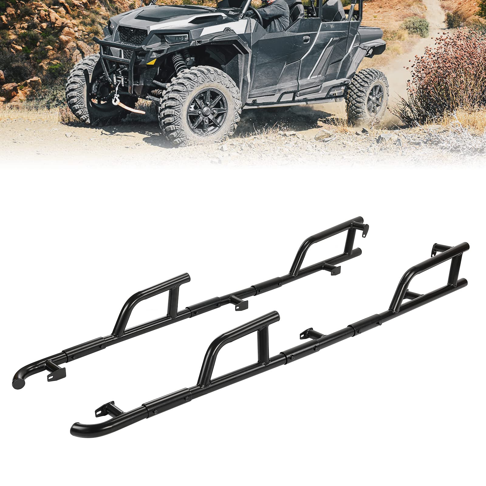 KEMIMOTO Pedane Rock Slider Polaris General XP 4 1000 Acciaio