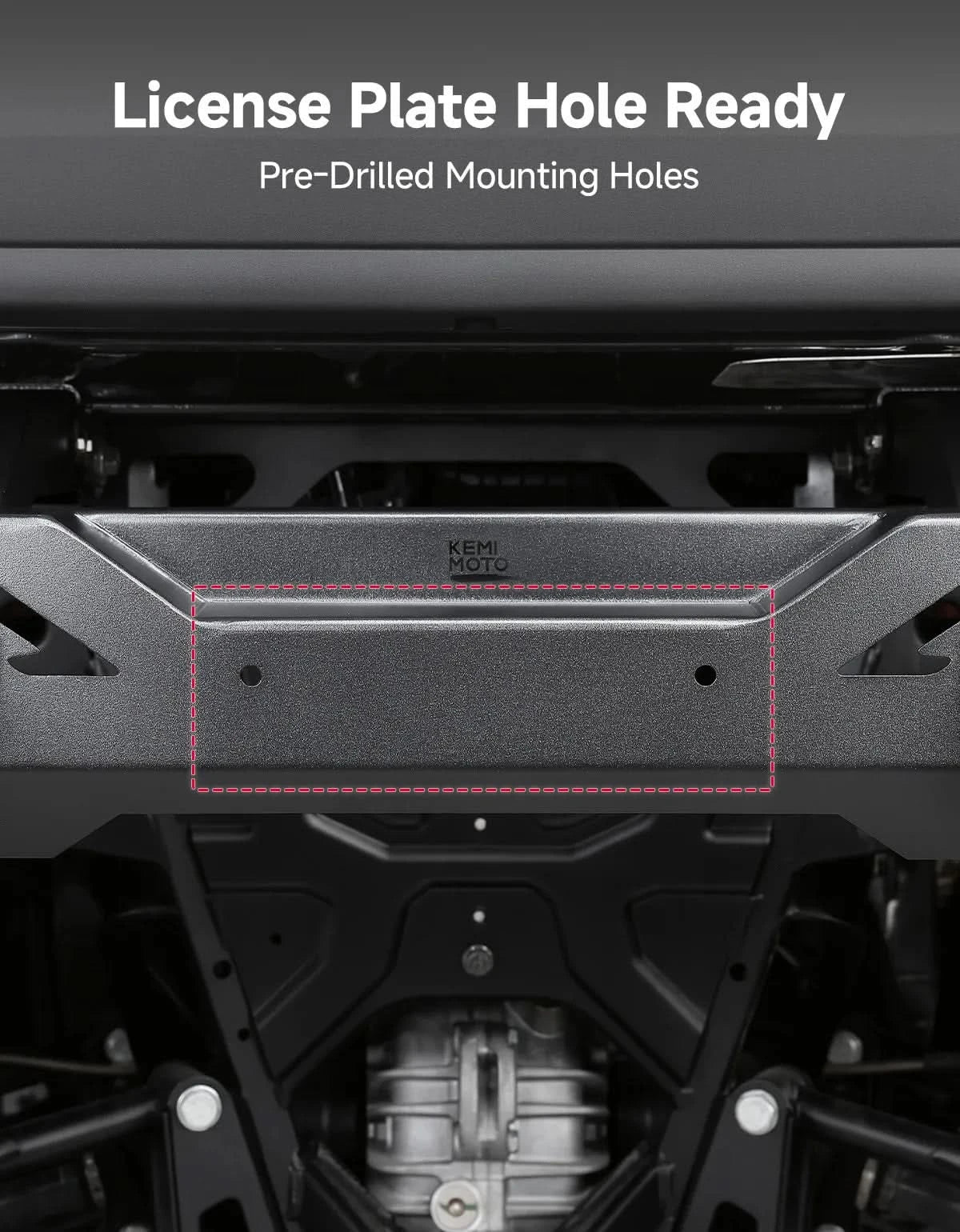 KEMIMOTO Paraurti Posteriore Polaris Ranger XP 1000 Acciaio D-Ring