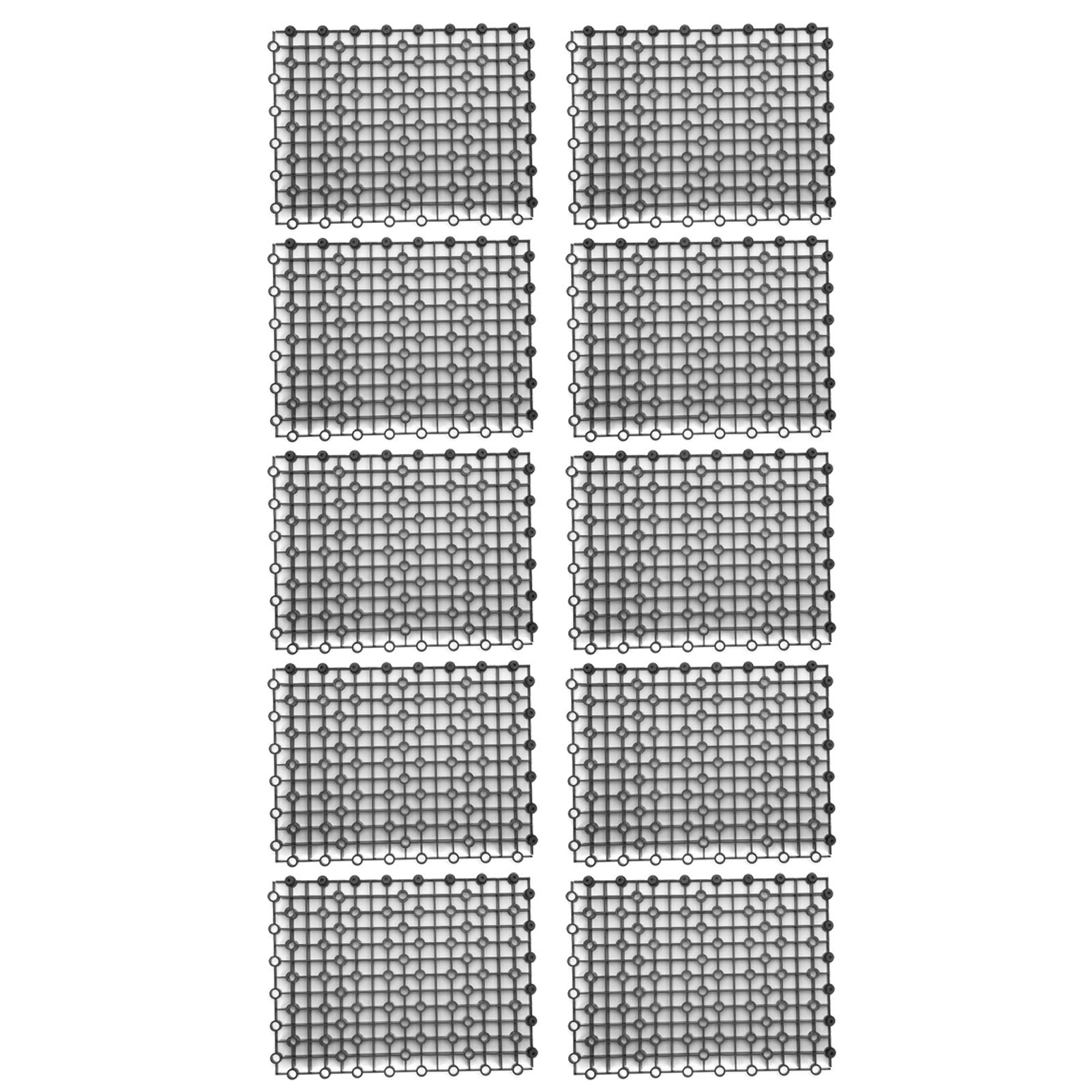 Kuuleyn Divisori Acquario PVC Nero 10 Pezzi Isolamento