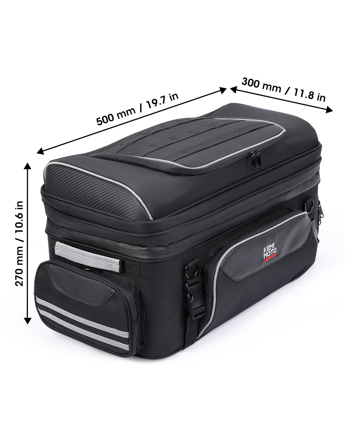 KEMIMOTO Tour-Pack borsa moto posteriore espandibile