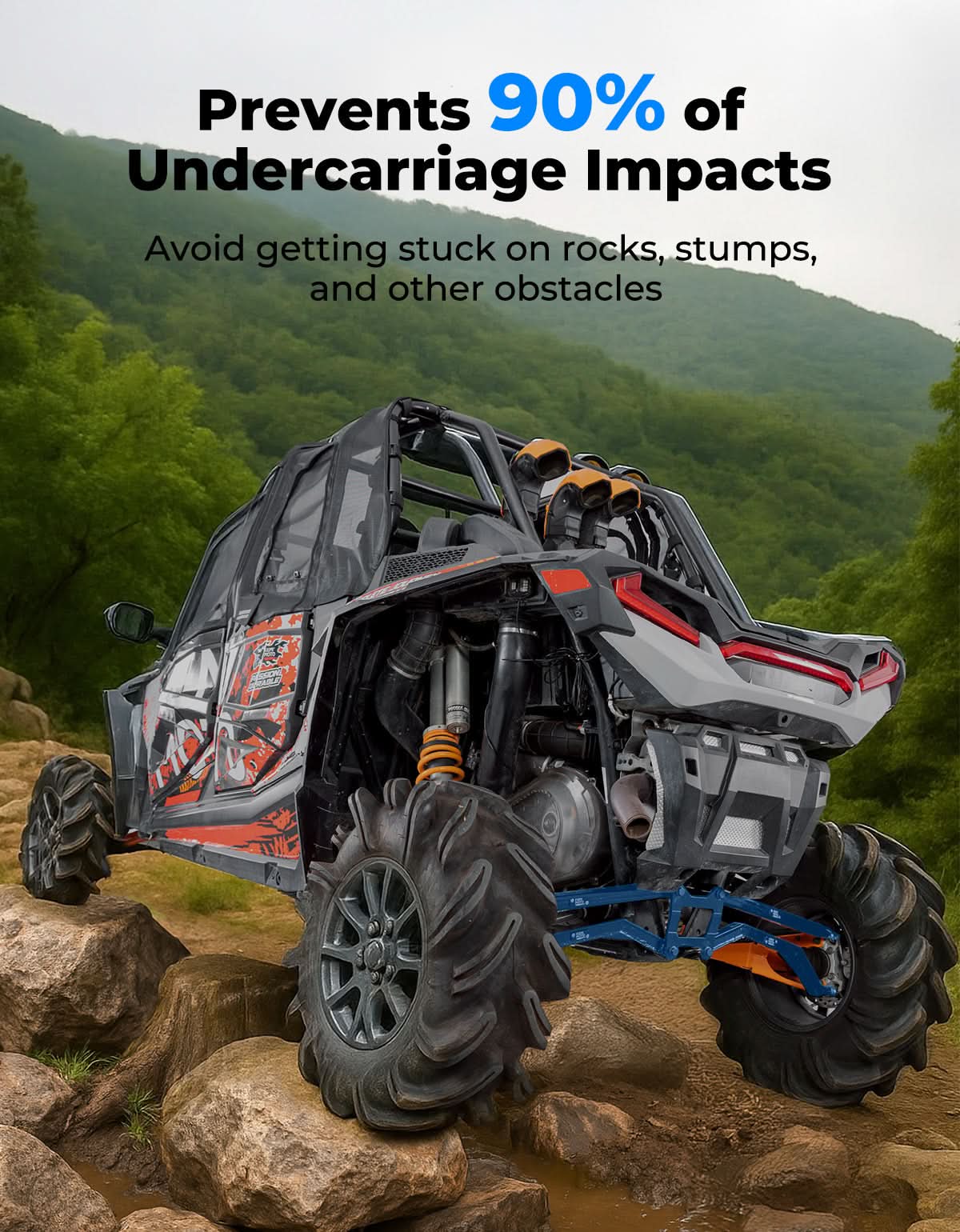 KEMIMOTO bracci posteriori Polaris RZR XP 1000 17-23 acciaio