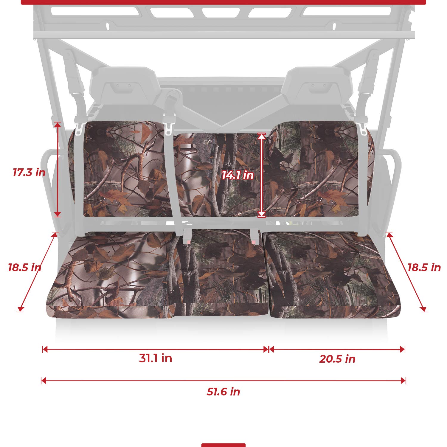 KEMIMOTO B0109-00802 Coprisedili Ranger 1000 Mimetici 3pz