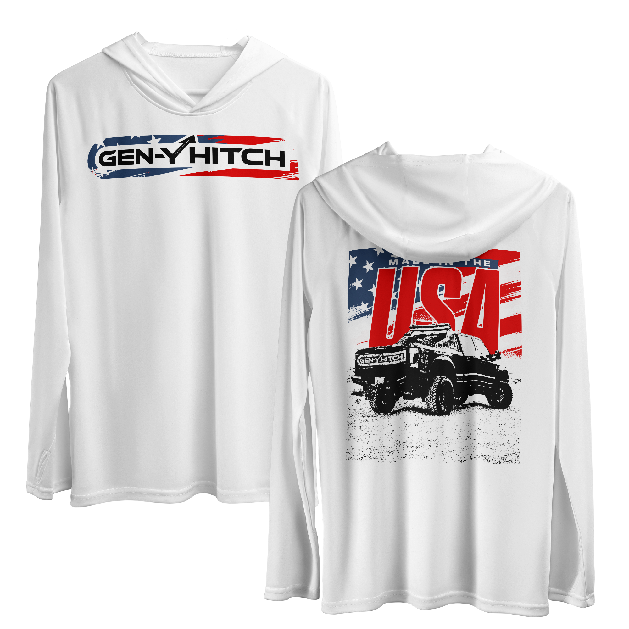 GEN-Y Hitch USA felpa cappuccio performance nera