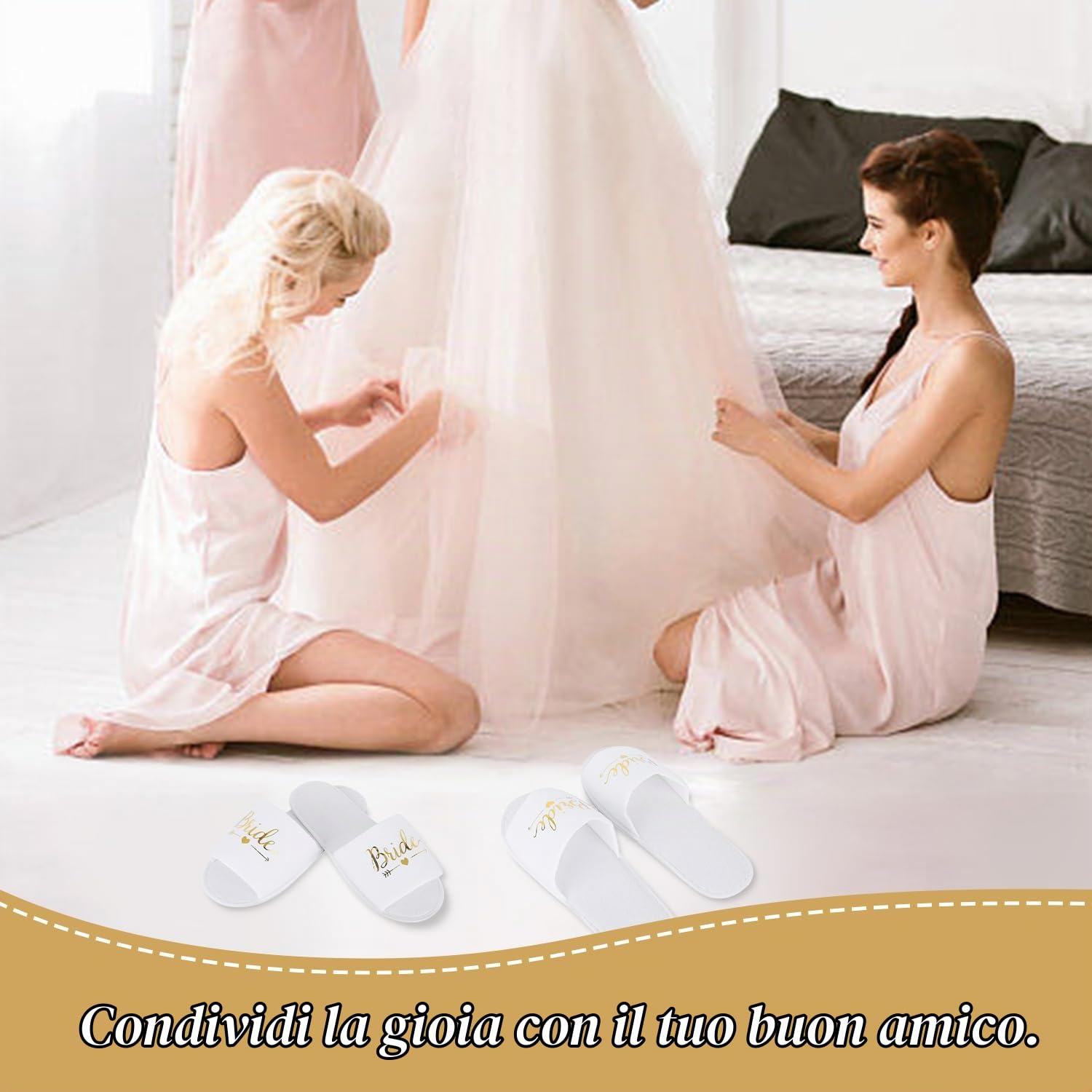 Hapivida Pantofole Hotel Bianche Sposa 1 da 5 Paia