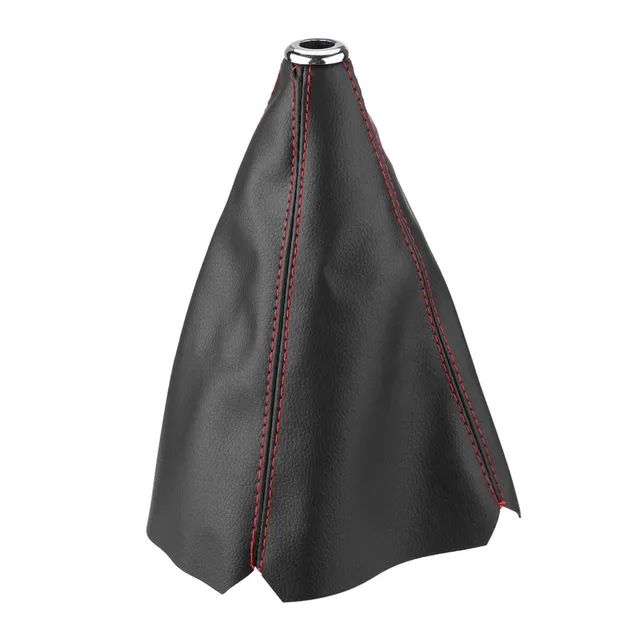 Kuuleyn cuffia cambio manuale pelle PU nera cuciture rosse