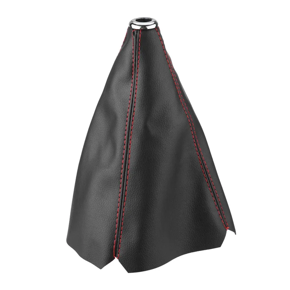 Kuuleyn cuffia cambio manuale pelle PU nera cuciture rosse