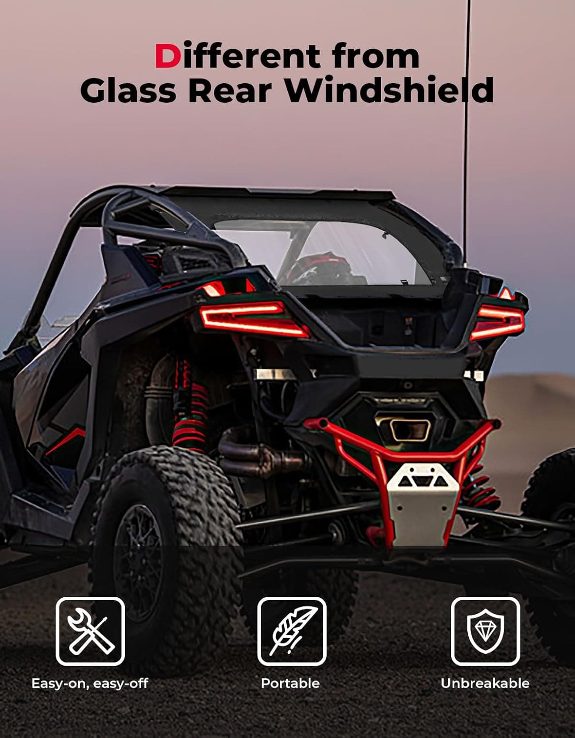 Kemimoto RZR Pro R lunotto posteriore morbido 2022-2024