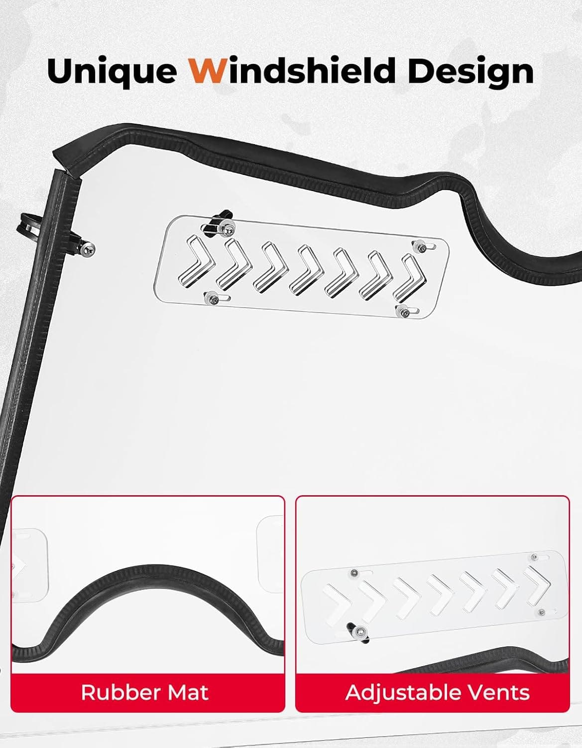 Kemimoto Rhino 450 660 700 parabrezza anteriore con prese aria
