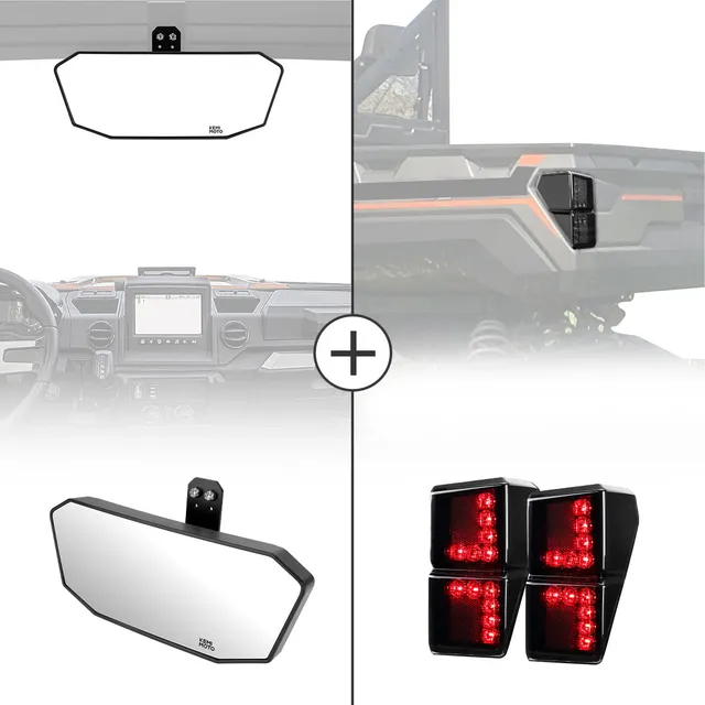 KEMIMOTO Ranger XP 1000 specchietto e fanale posteriore set