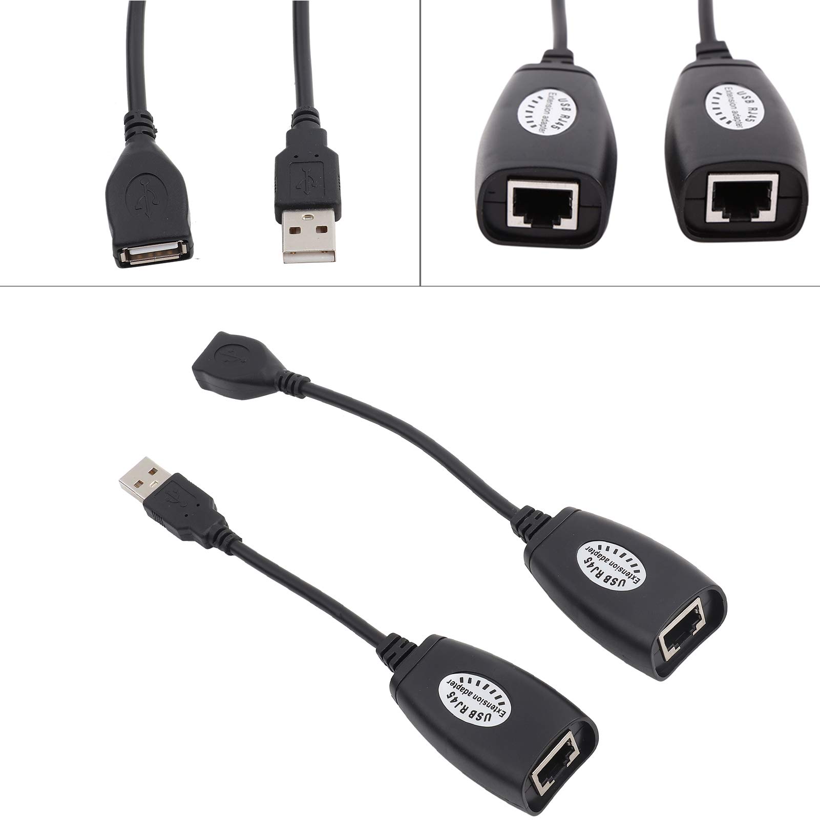 Kuuleyn Adattatore USB-RJ45 estensore rete Cat5 nero
