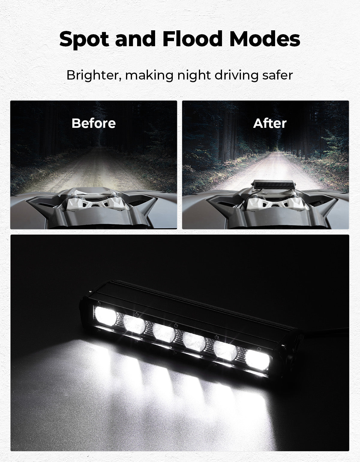 KEMIMOTO Maverick X3 barra LED torre 254 mm con staffa
