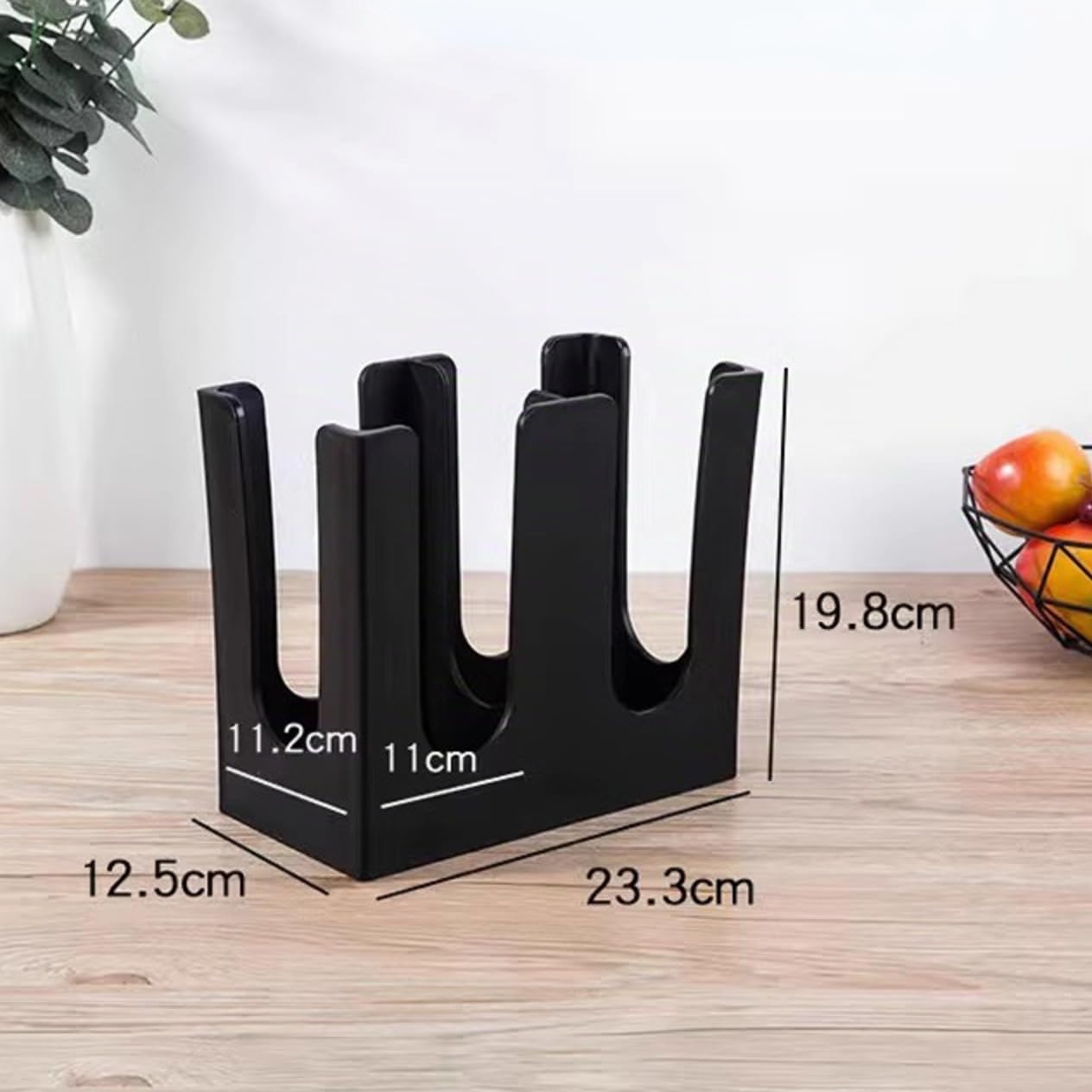 Kuuleyn dispenser bicchieri carta nero 2 scomparti plastica