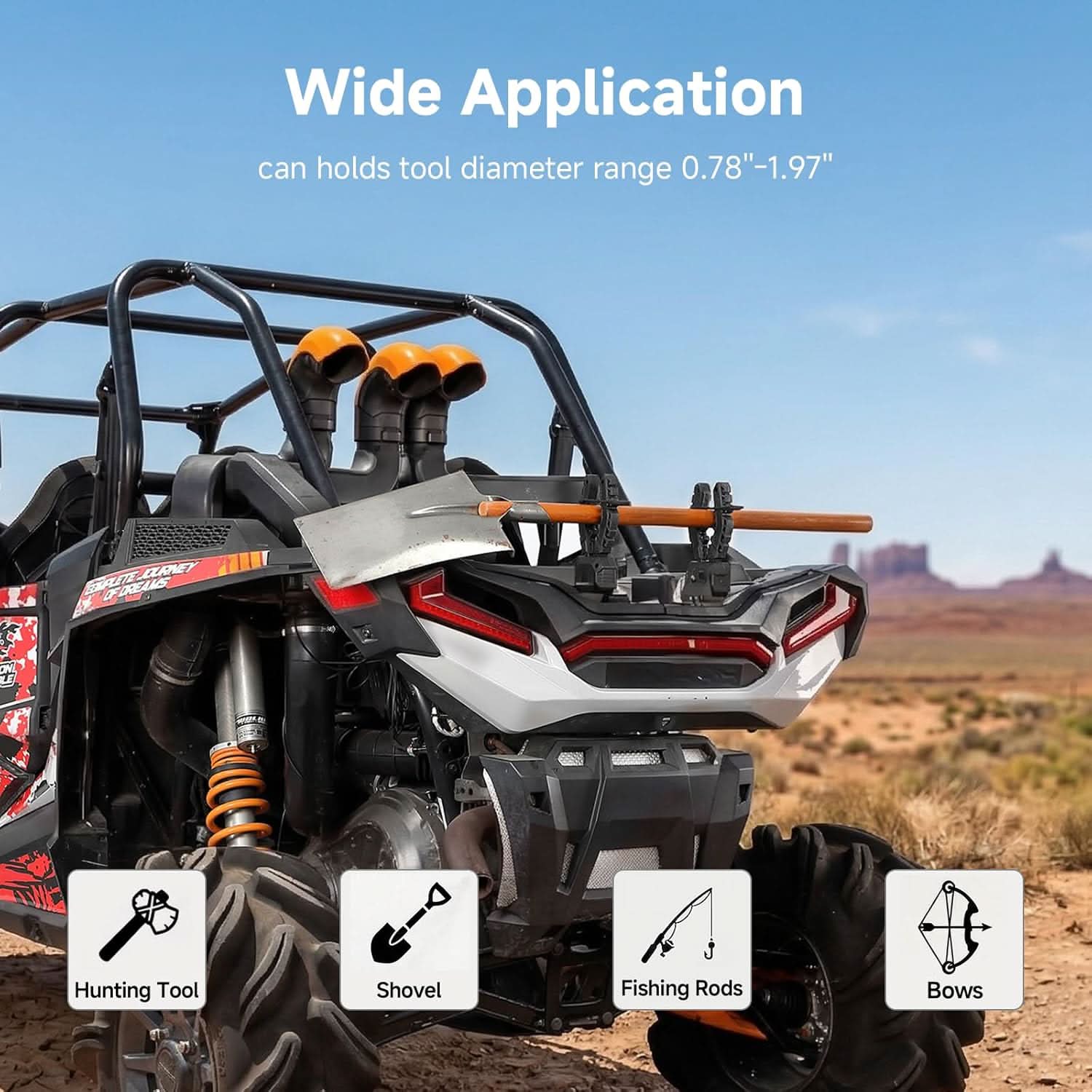 Kemimoto Sportsman RZR portattrezzi caccia rack singolo
