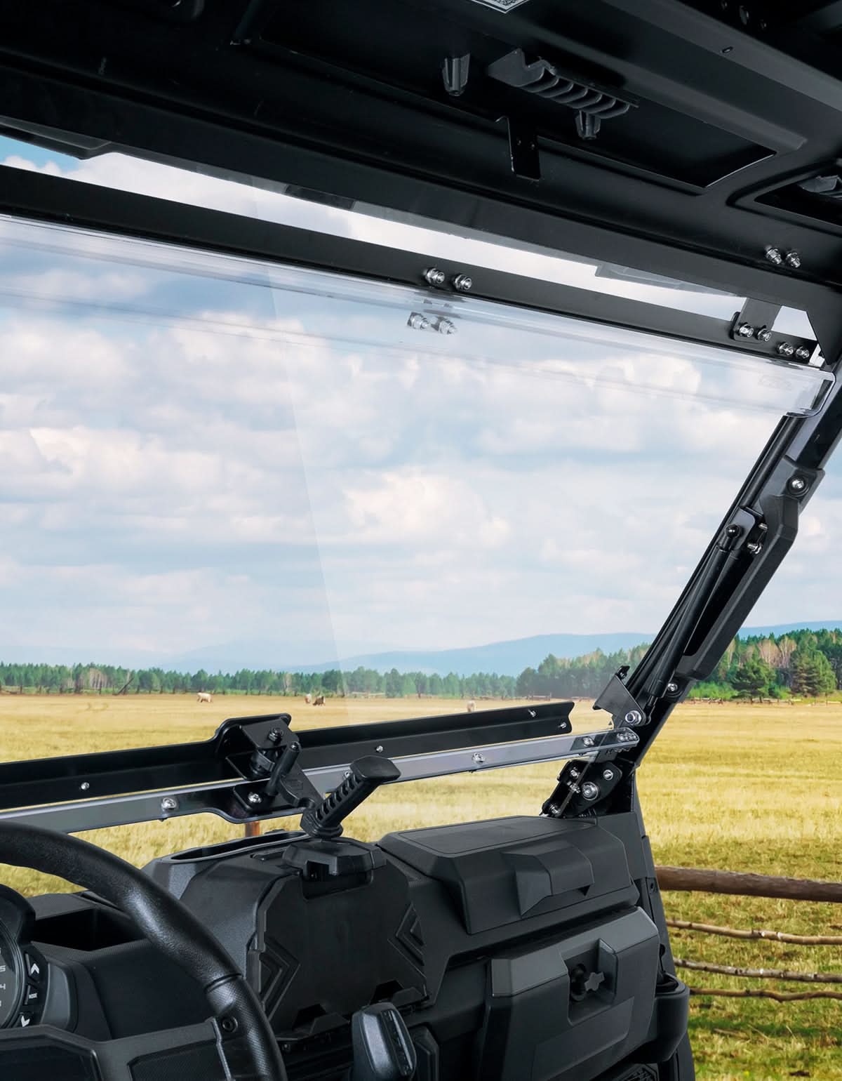 KEMIMOTO Parabrezza Ribaltabile 3-in-1 per Polaris Ranger XP 1000