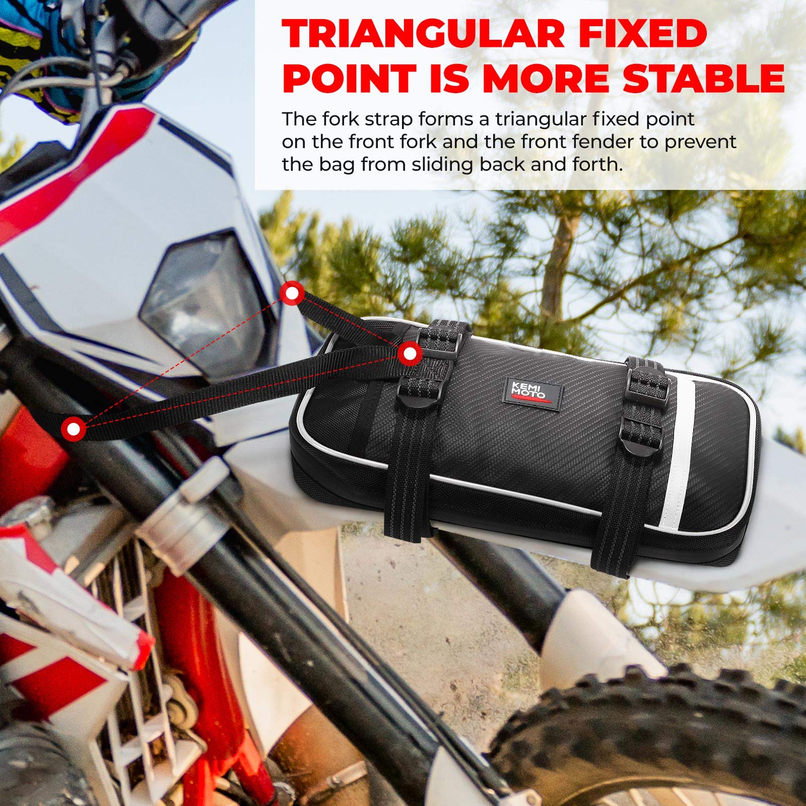 Kemimoto Borsa Parafango Anteriore Moto con Astuccio Idrorepellente