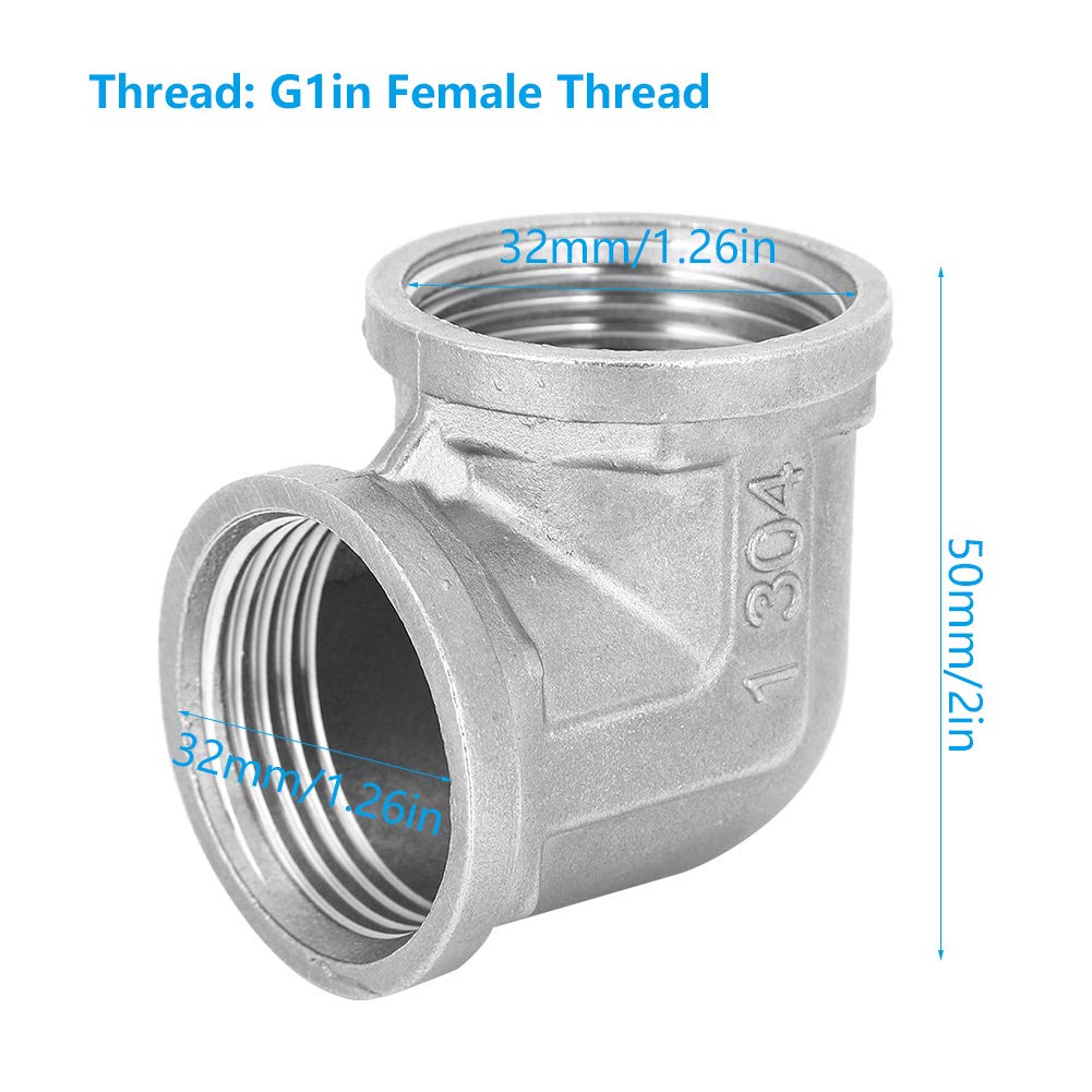 Kuuleyn Gomito Femmina 32 mm Acciaio inox idraulica