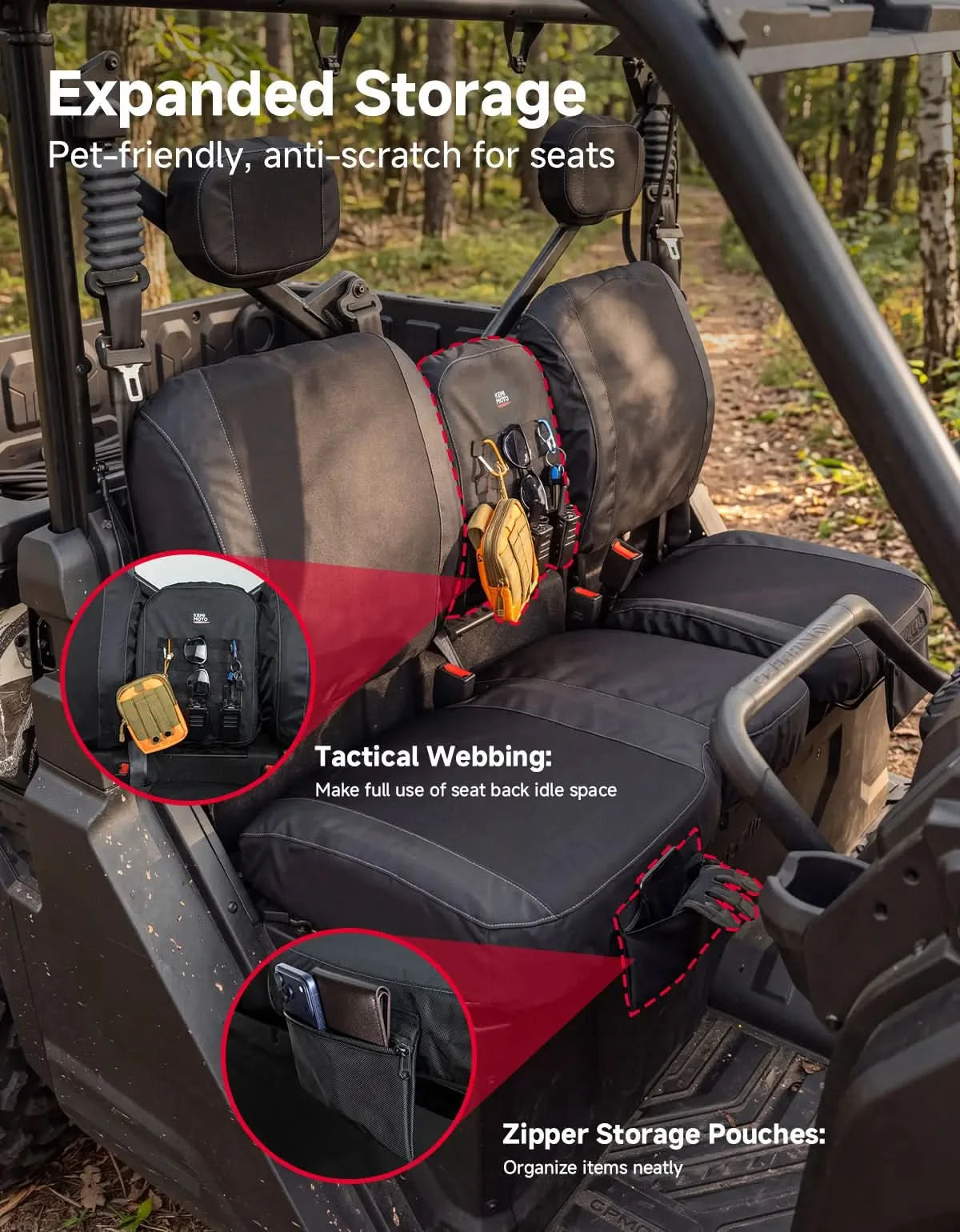 KEMIMOTO Coprisedili CFMOTO UFORCE U10 Pro con tasca