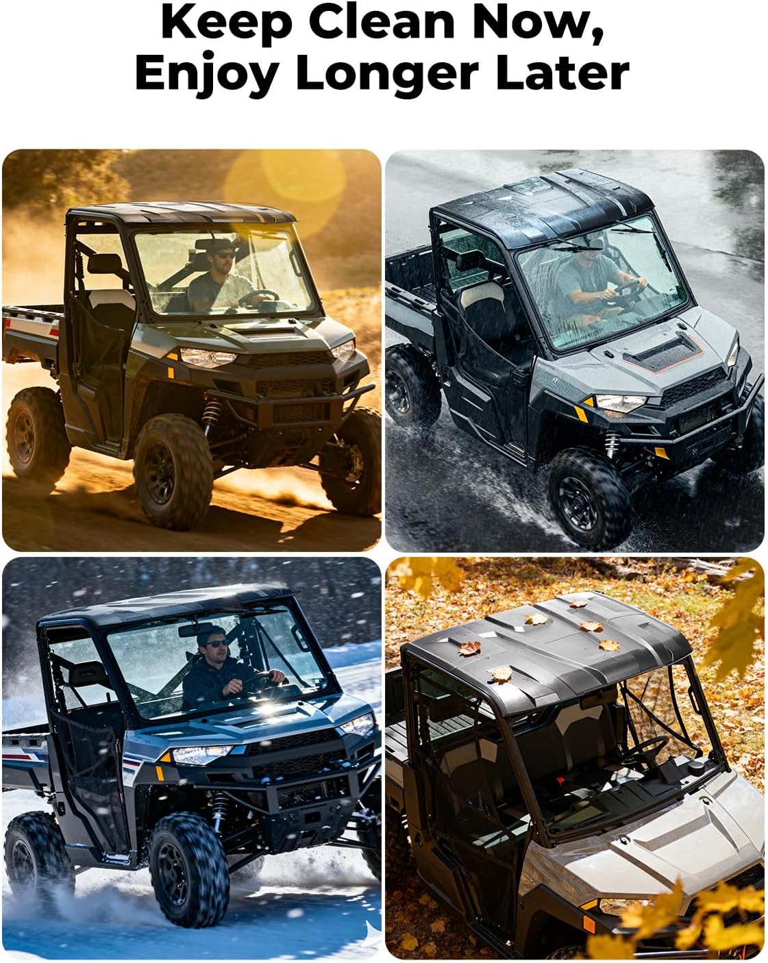 KEMIMOTO tetto rigido UTV 3 posti per Polaris Ranger XP 1000
