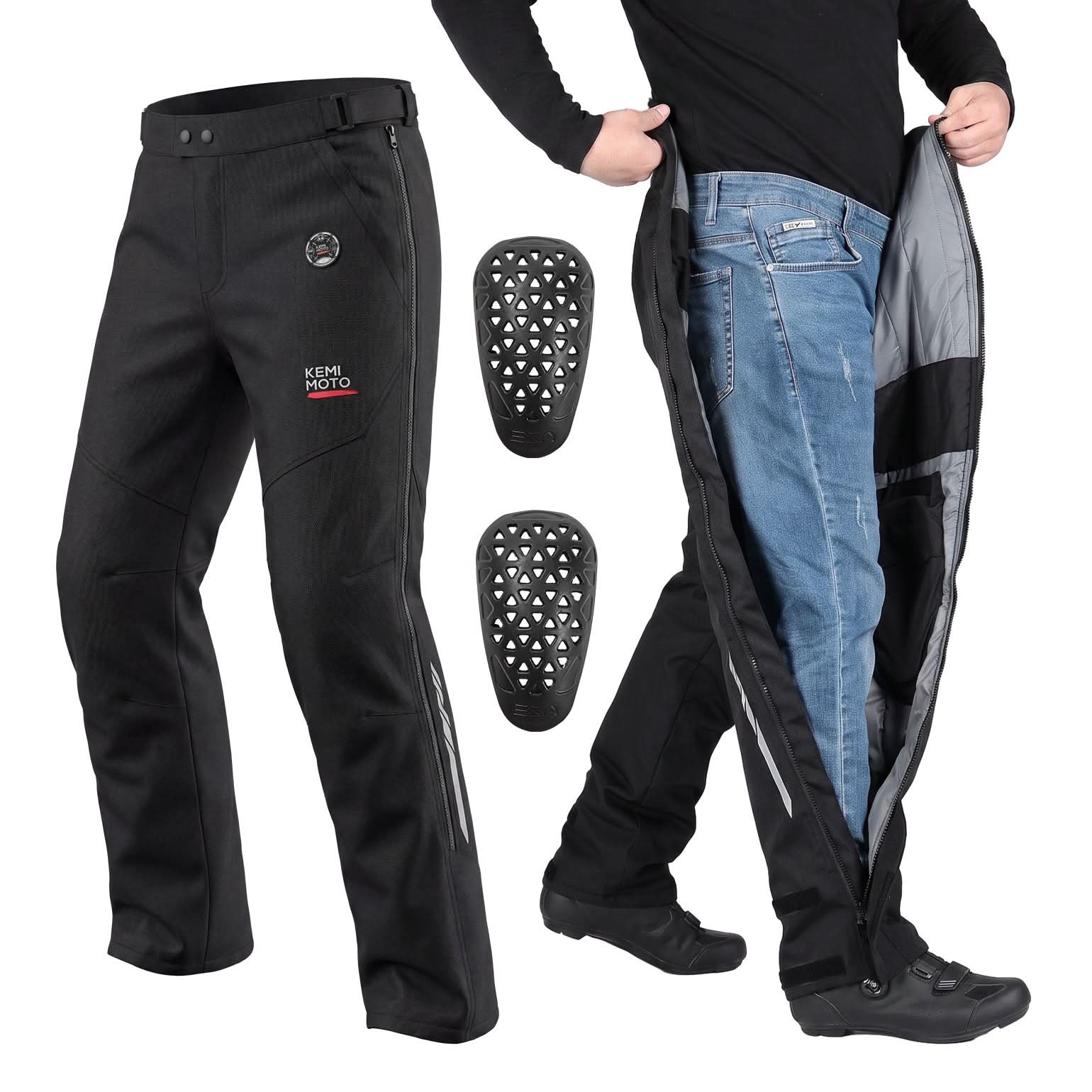 KEMIMOTO WarmLife sovrapantaloni moto riscaldati 3 zone