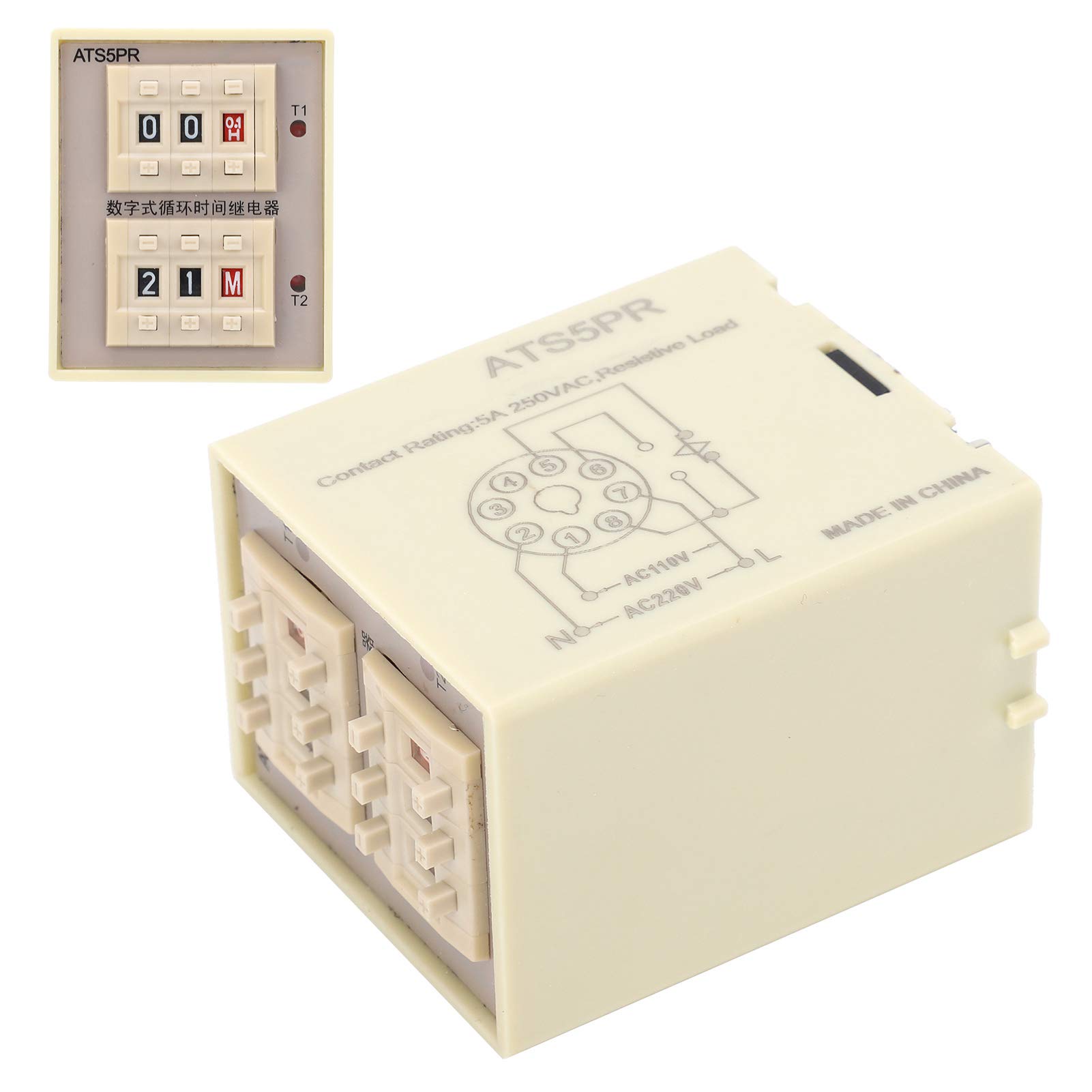Kuuleyn Relè temporizzatore digitale DC12V 6 tempi