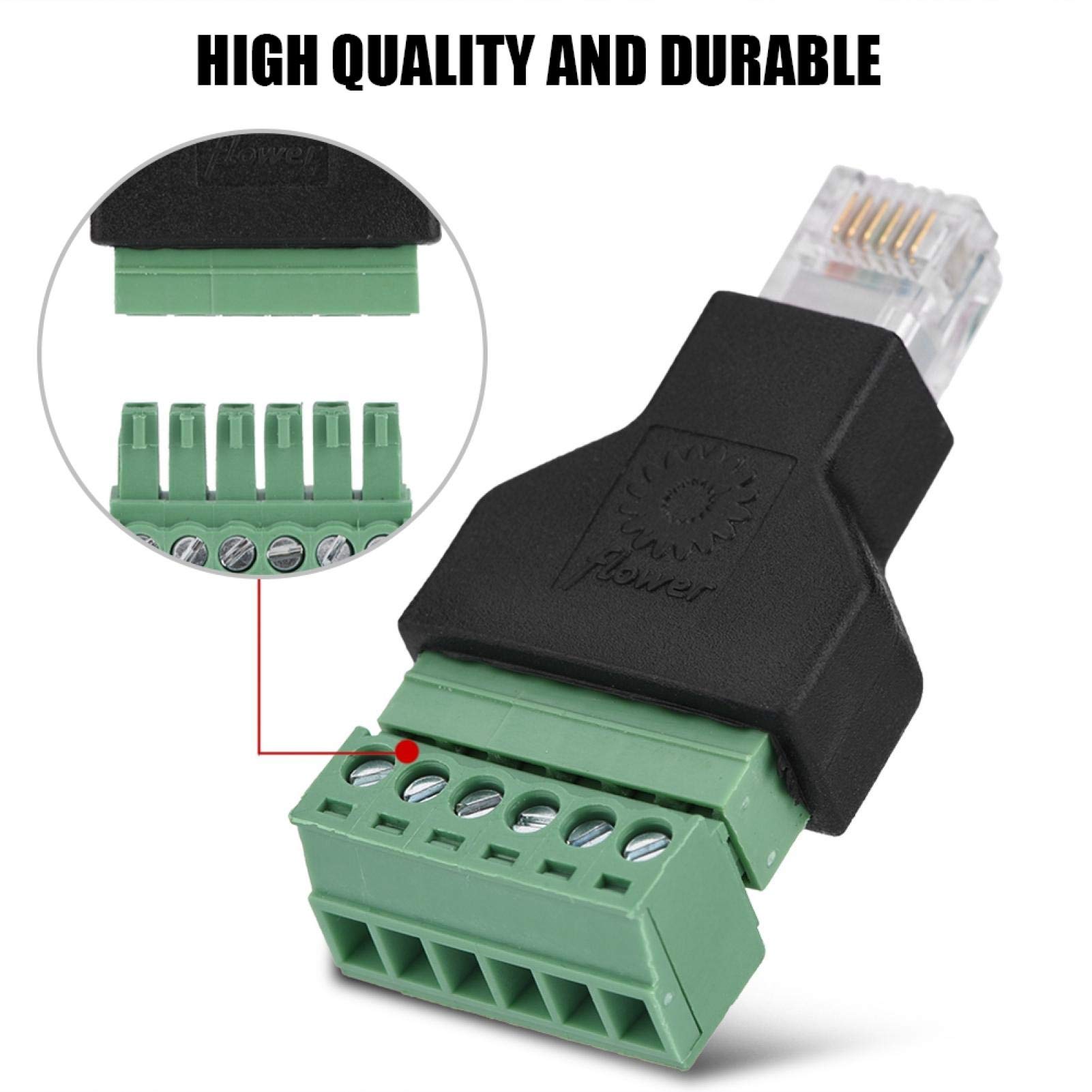 Kuuleyn adattatore RJ12 6P6C maschio a vite 1 pz