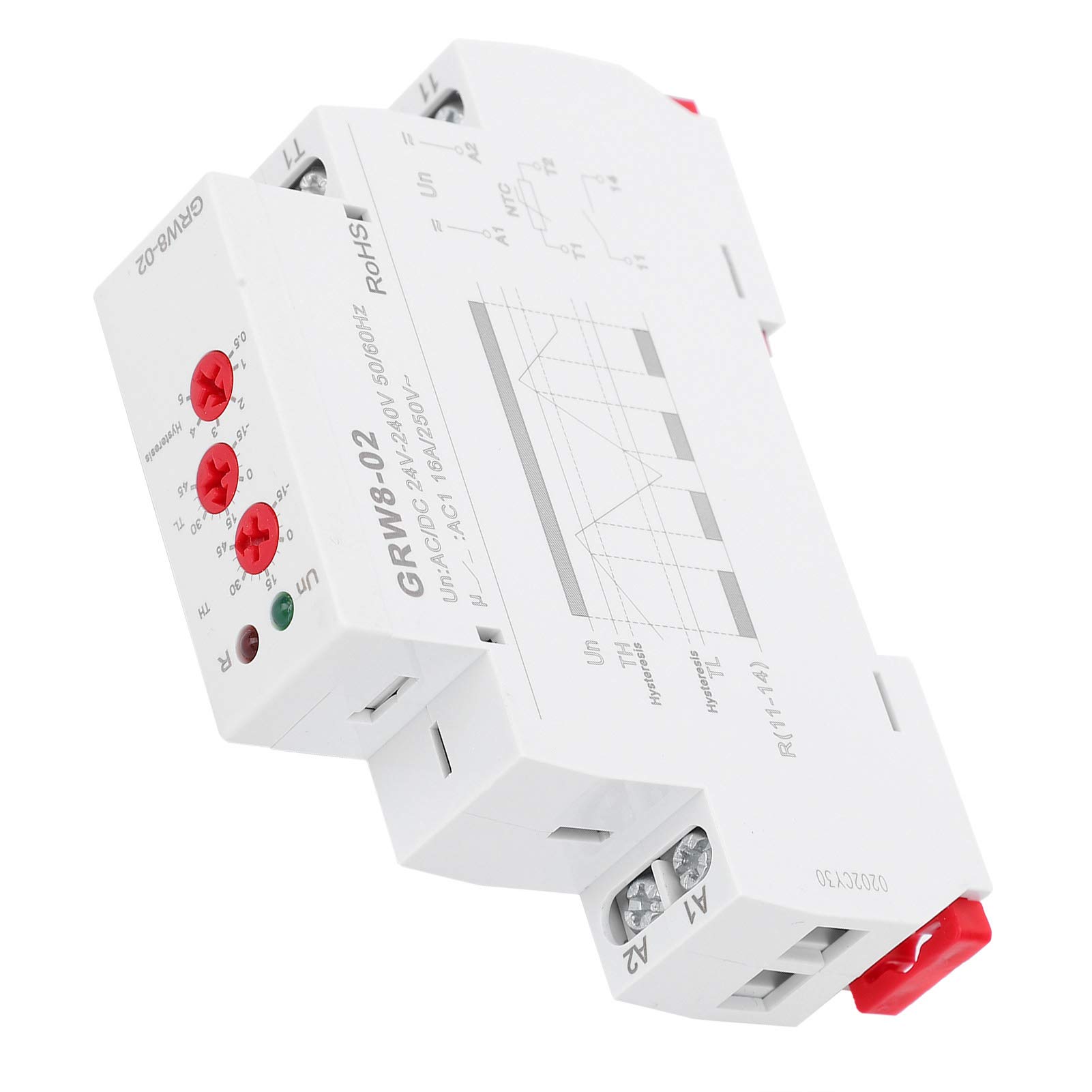 Kuuleyn GRW8-01 termostato digitale guida DIN 24-240V
