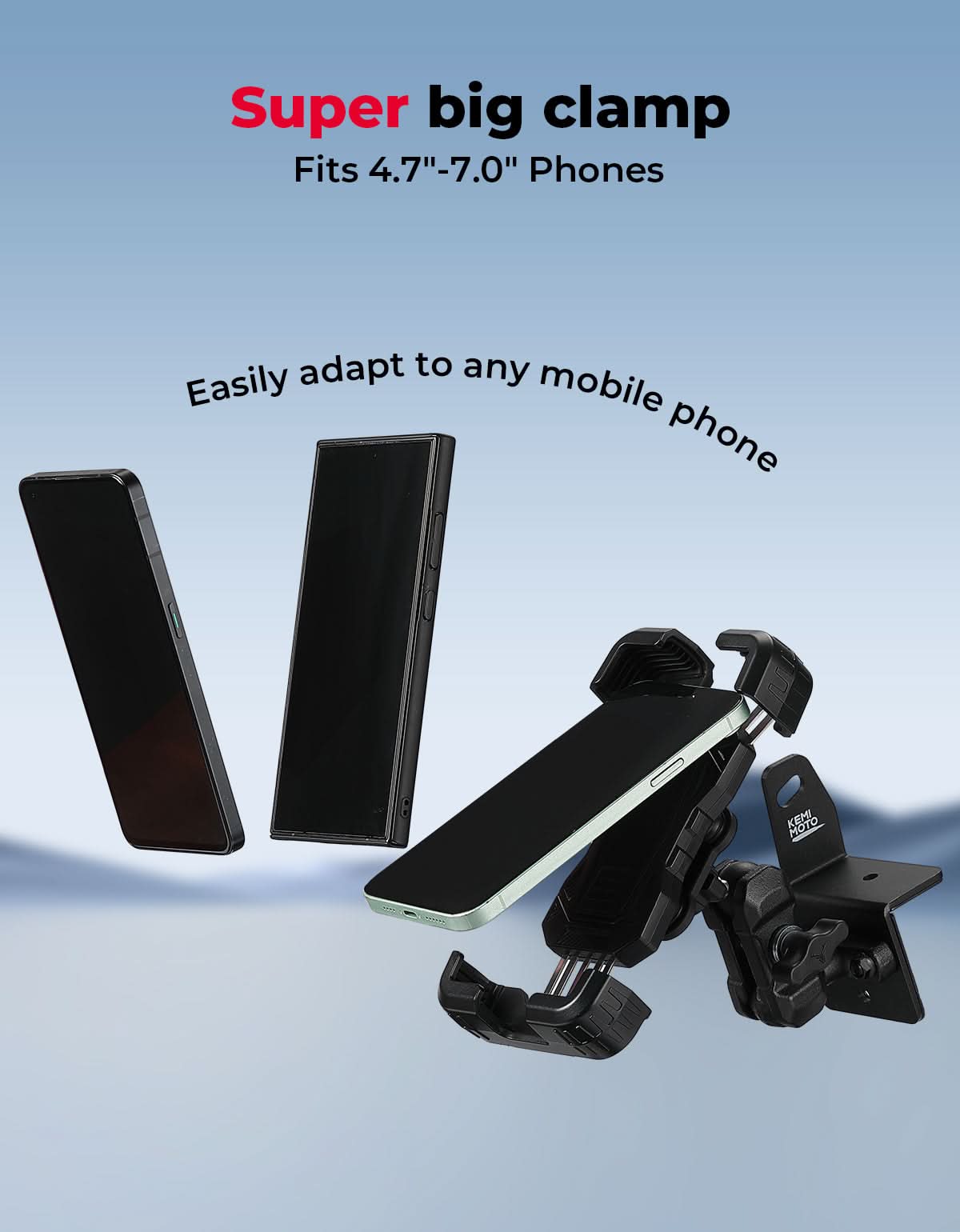 KEMIMOTO Supporto Telefono Ranger 1000 XP Alluminio 360°
