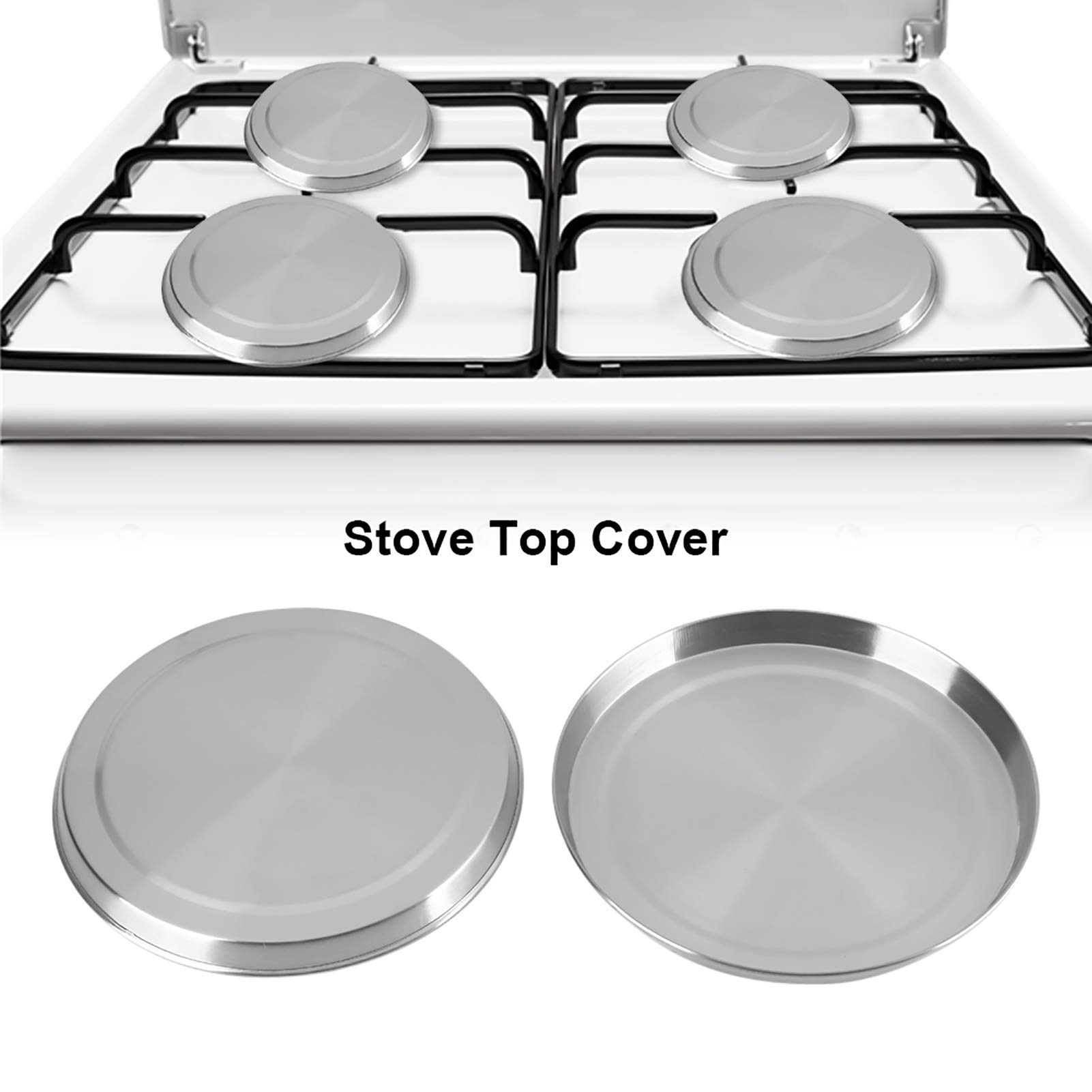 Kuuleyn Copribruciatori Acciaio Inox 4 Pezzi Argento 170/210 mm