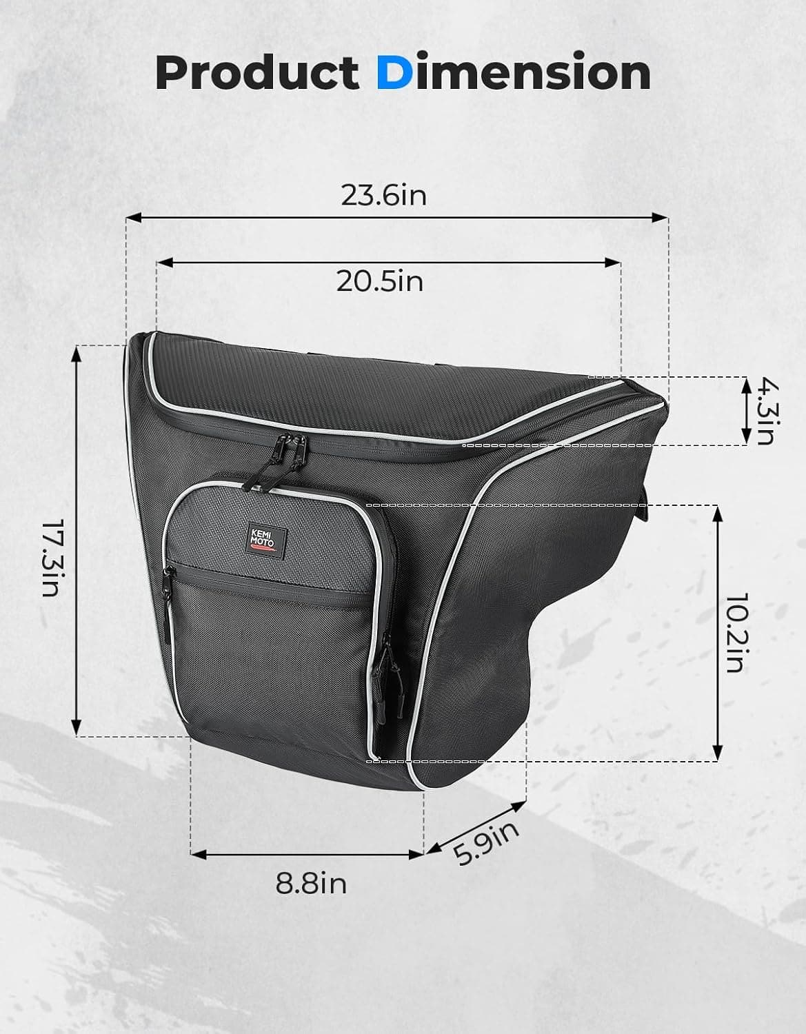 Kemimoto General 1000 borsa centrale sedile 12 L