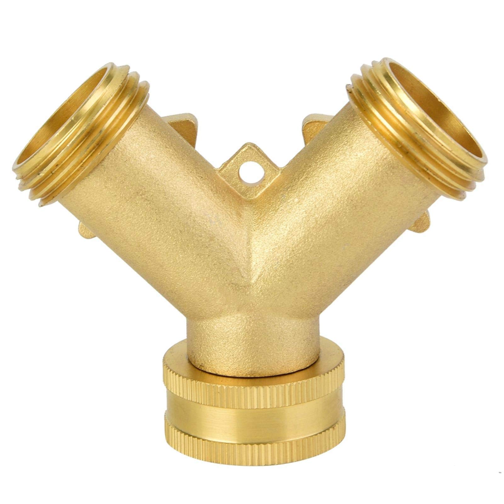Kuuleyn Raccordo Tubo Giardino Ottone 3/4 Doppia Uscita