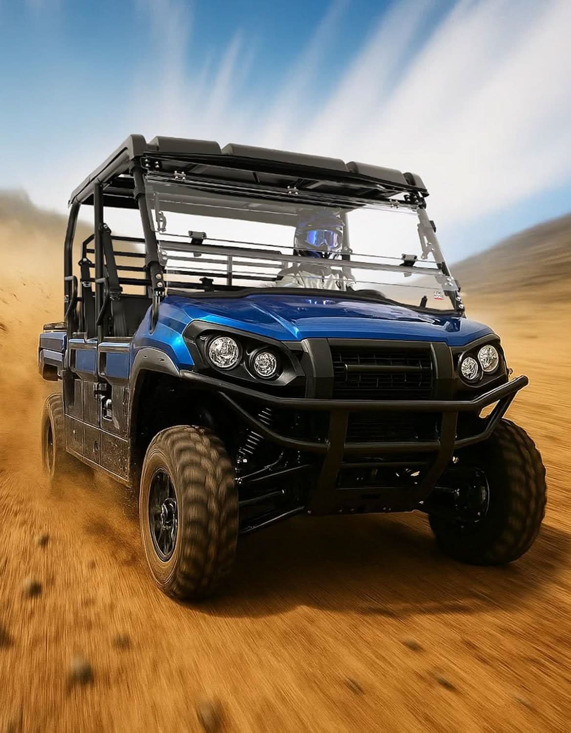 KEMIMOTO Parabrezza Anteriore 3-in-1 Kawasaki Mule Pro FXT