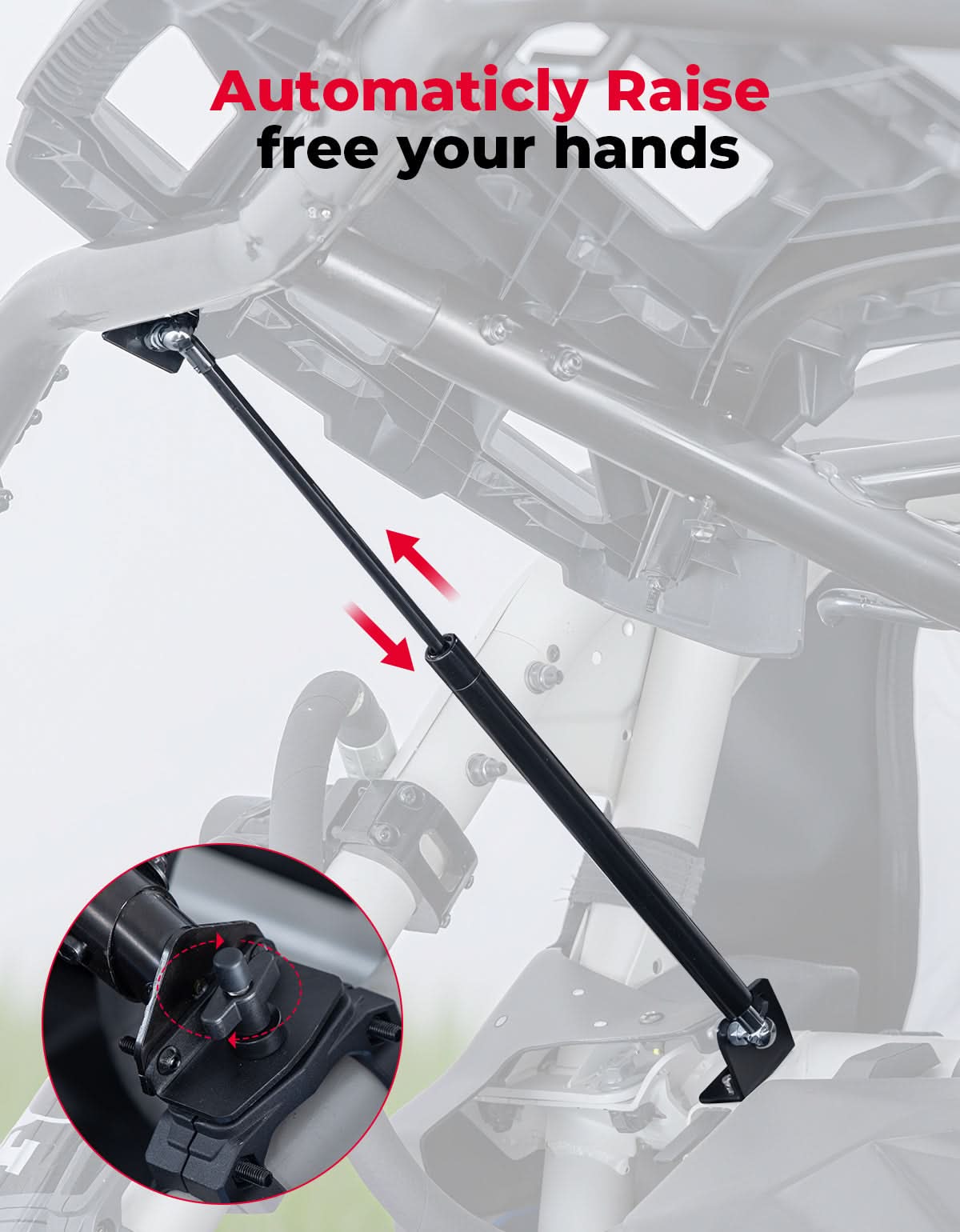 KEMIMOTO Maverick X3 portapacchi posteriore basculante 88 lbs