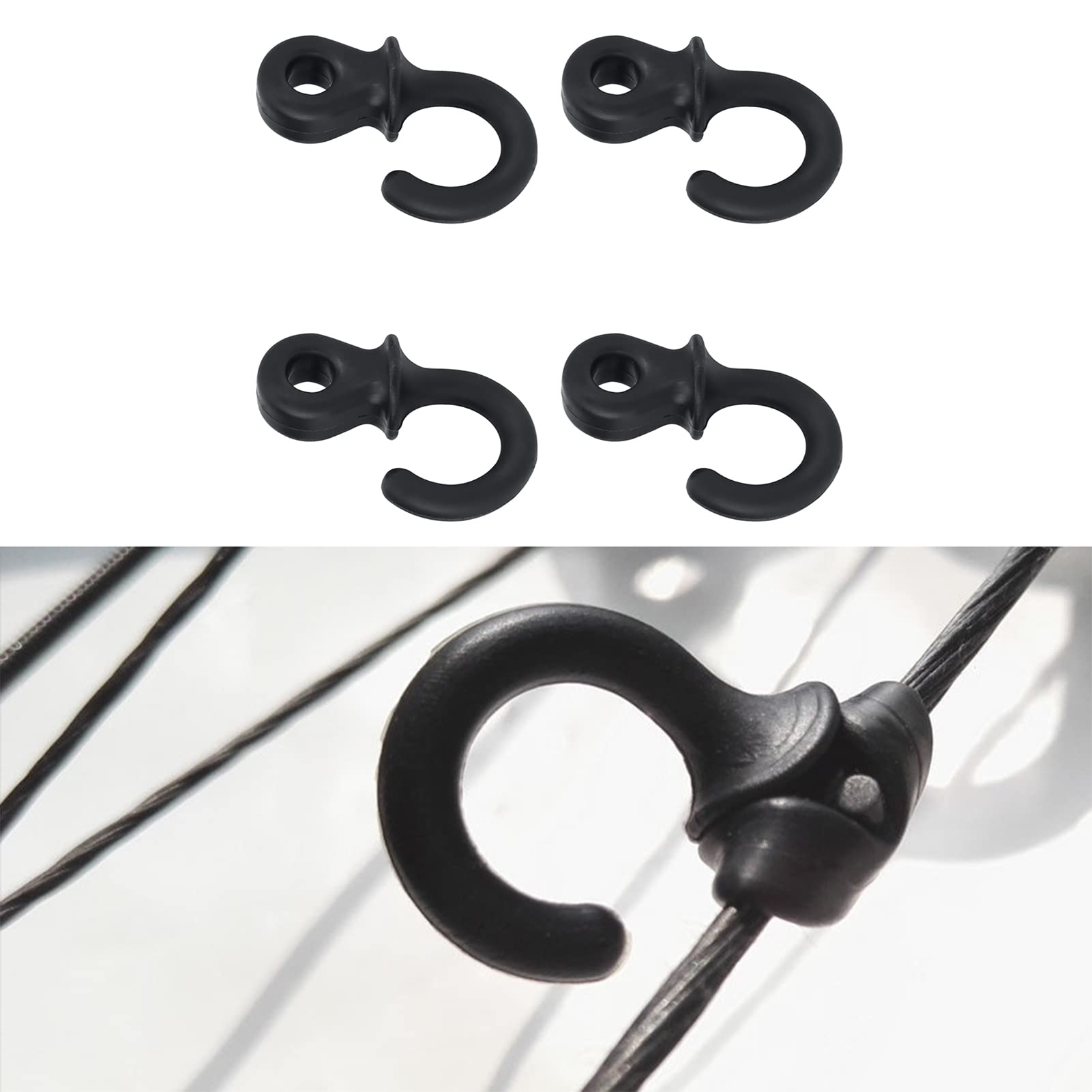 Kuuleyn Monkey Tails Silenziatore Corda Arco Nero 4 Pezzi