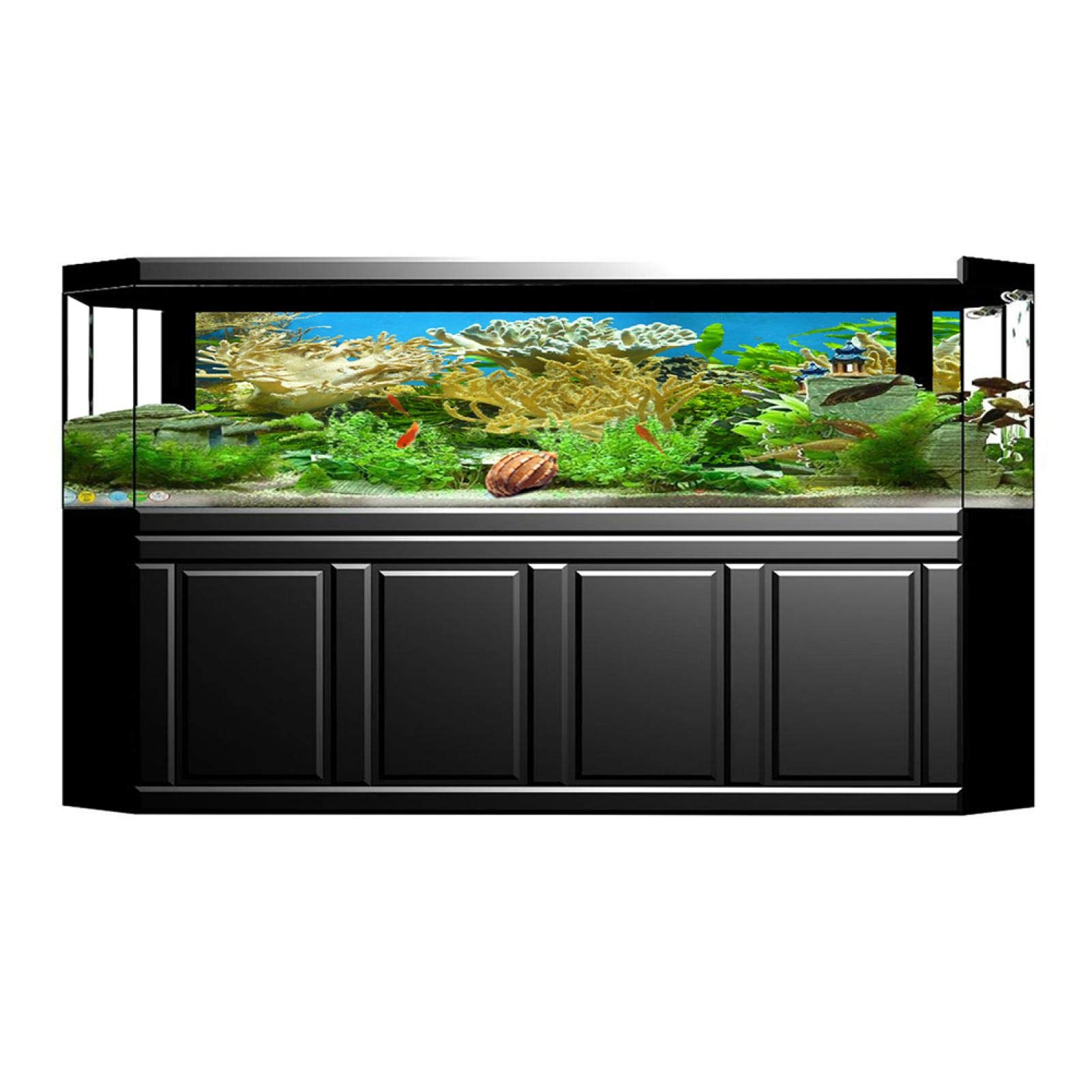 Kuuleyn Sfondo Acquario Adesivo PVC 122x50 cm Piante Corallo