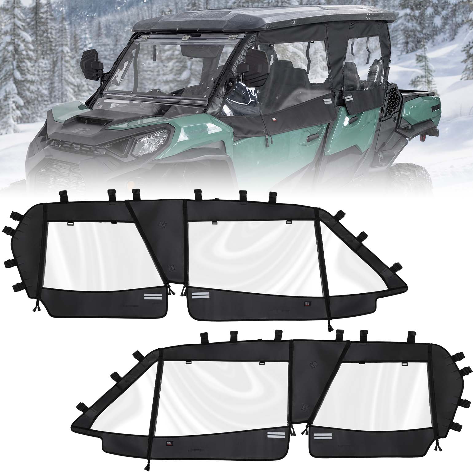 Kemimoto Commander MAX porte cabina morbide con zip YKK
