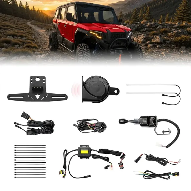 KEMIMOTO Xpedition kit frecce LED UTV 12V con clacson