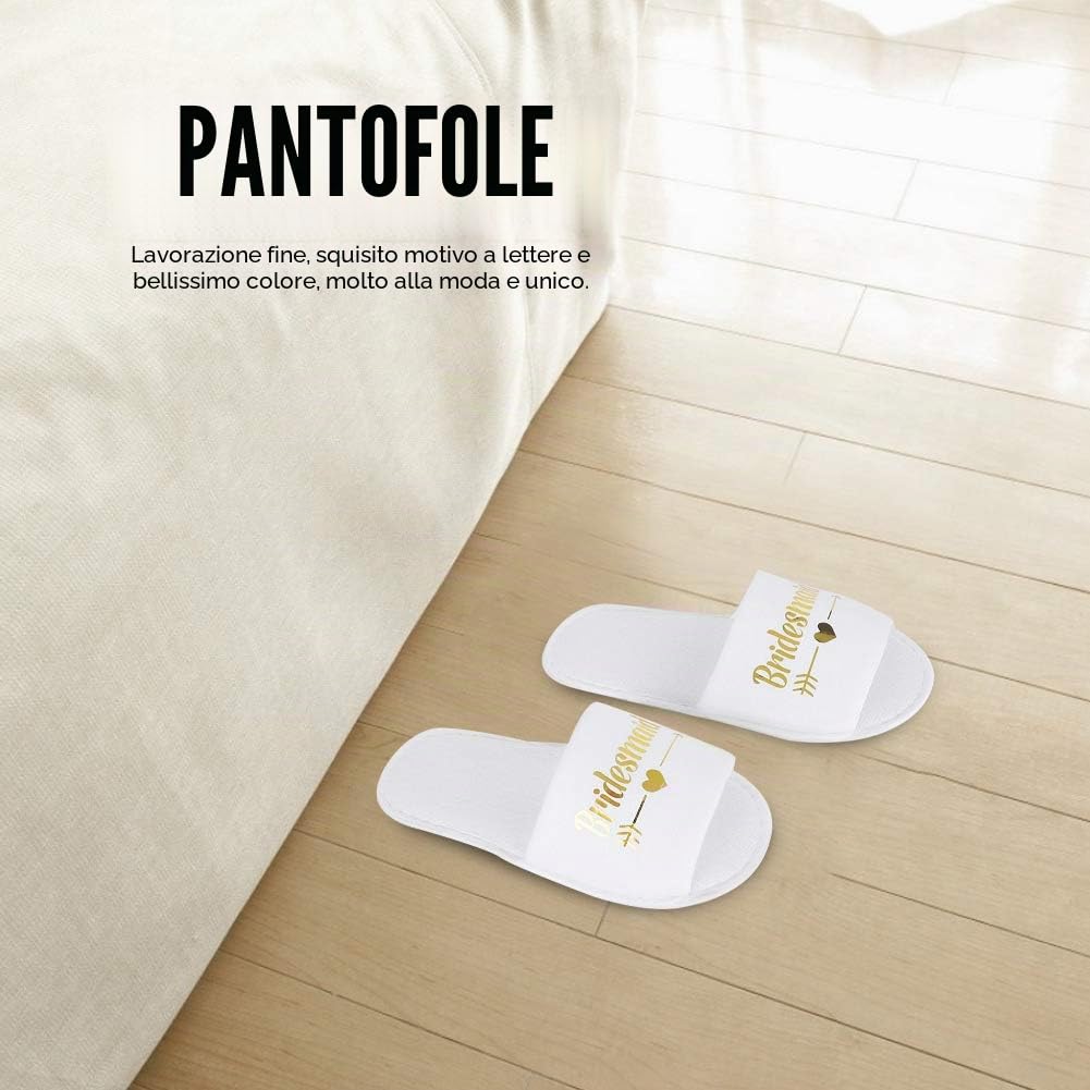 Hapivida Pantofole Hotel usa e getta bianche 5 paia aperte