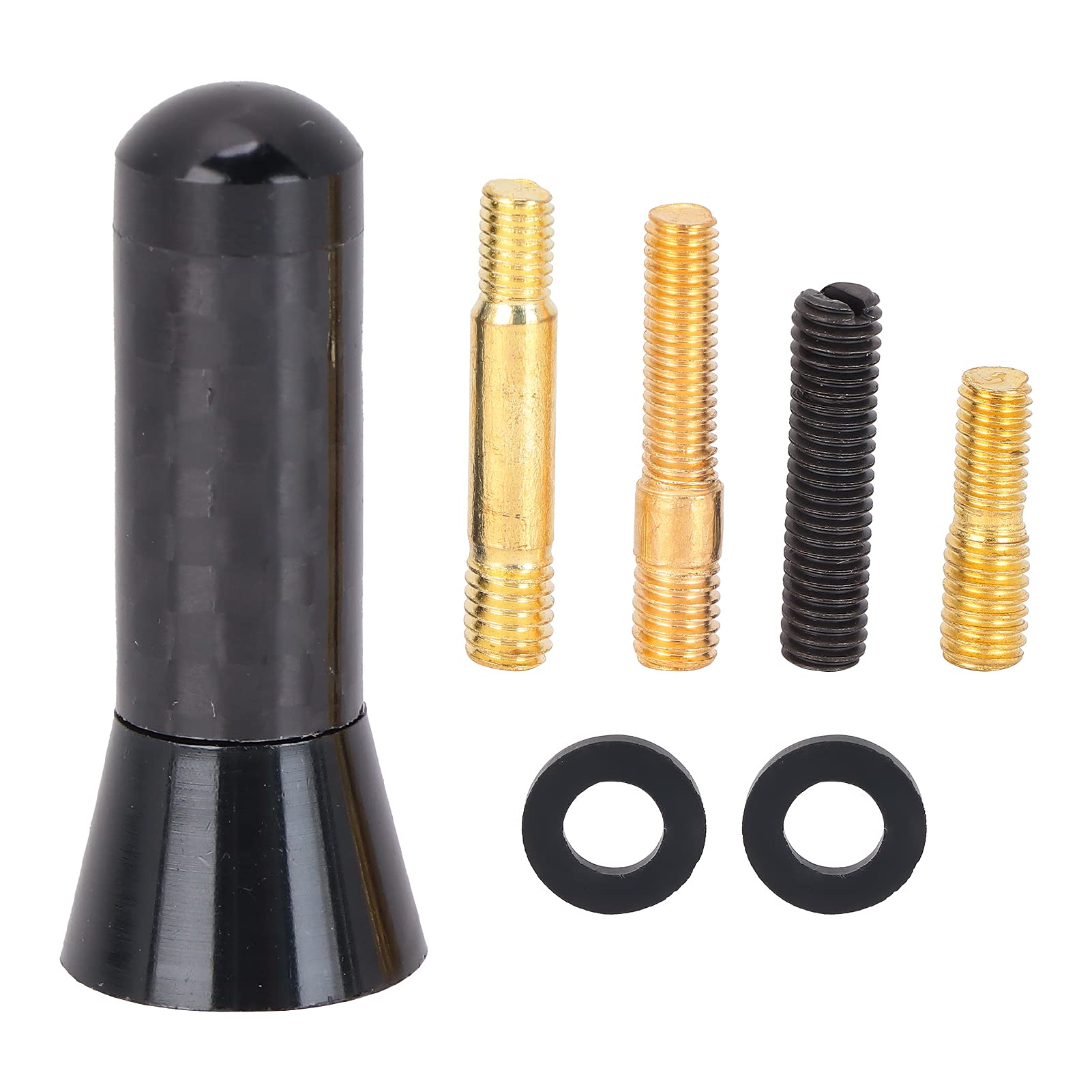 AOWINHIT antenna corta universale carbonio nera 3,5 cm