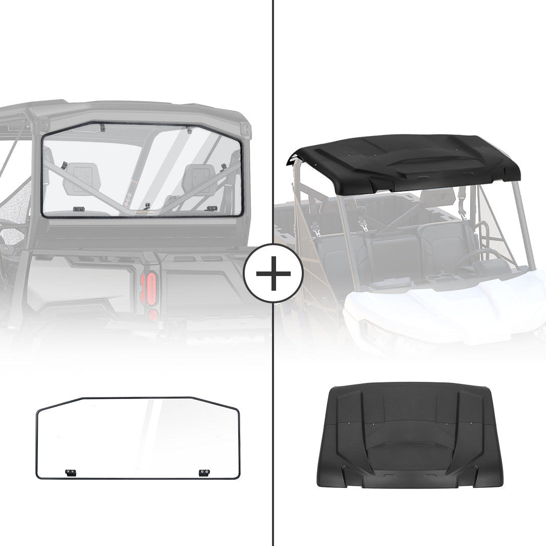 KEMIMOTO Defender parabrezza posteriore + tetto rigido policarbonato