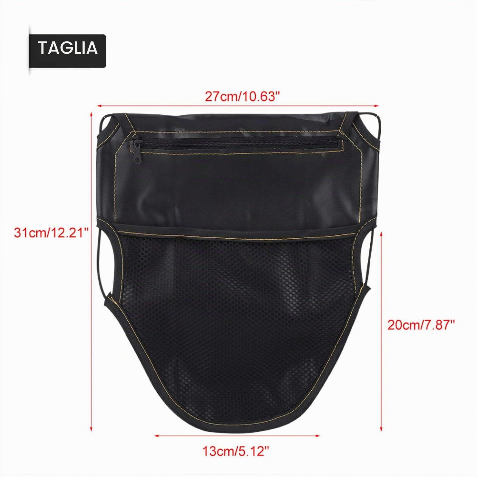 Kuuleyn Borsa Sottosella Scooter Pelle PU Nera Doppia Tasca