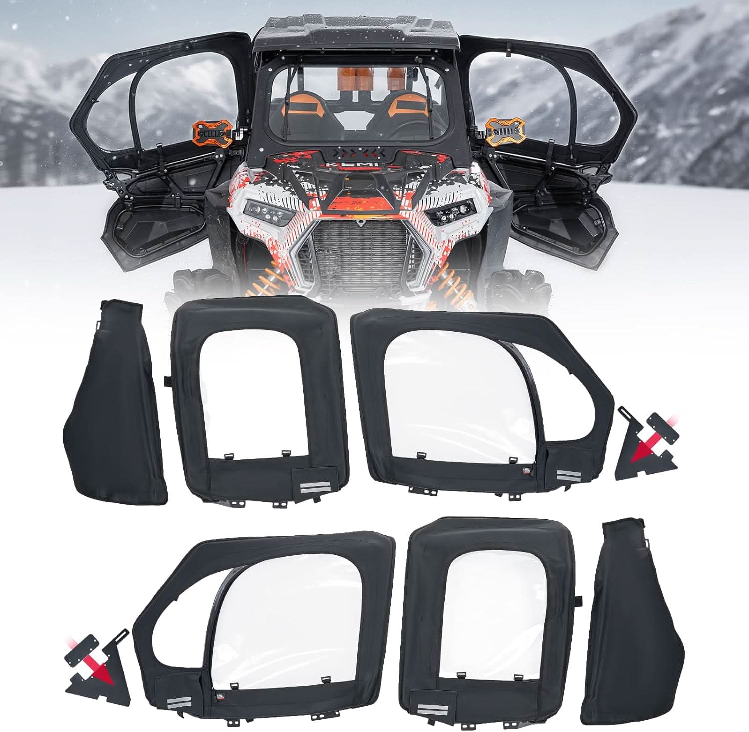 KEMIMOTO porte superiori Polaris RZR XP4 1000 acciaio